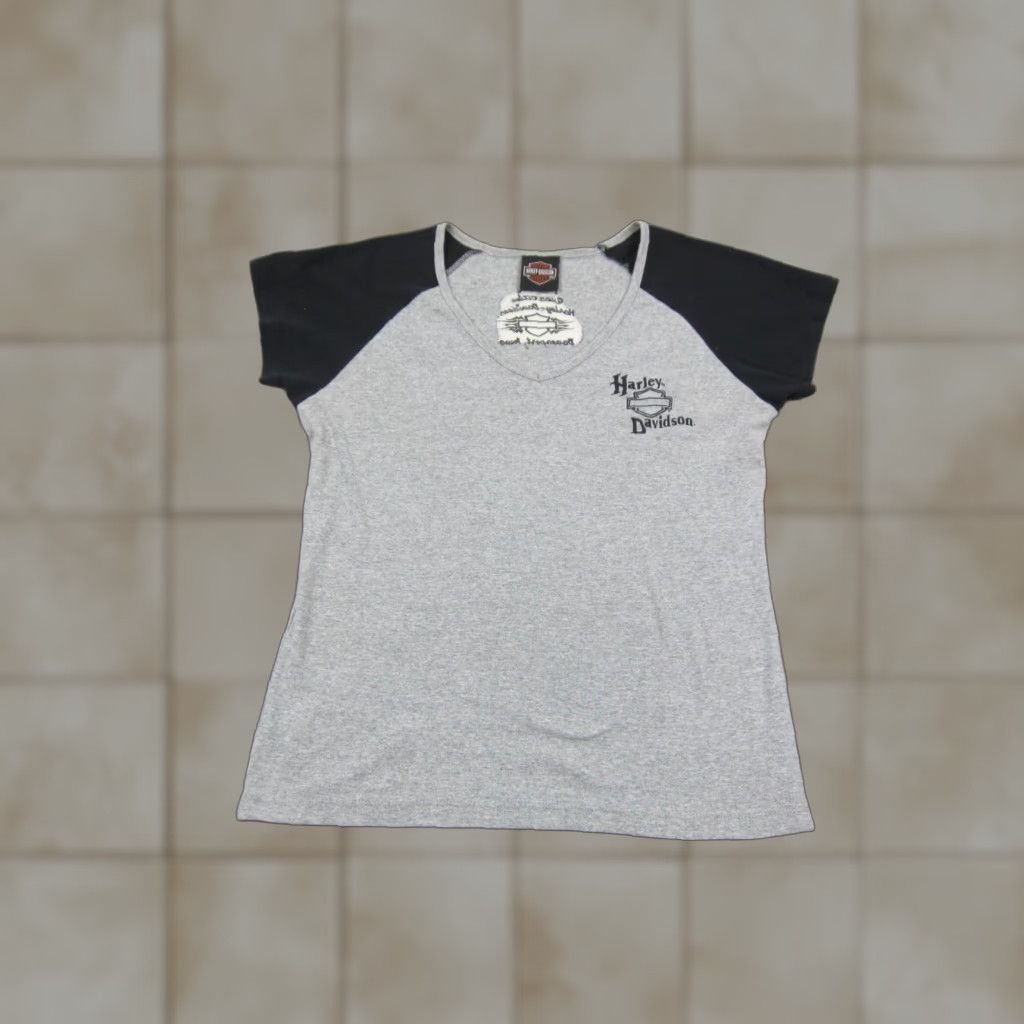 Harley Davidson VINTAGE Harley Davidson Shirt Womens Large Gray Motorcycle Size L / US 10 / IT 46 - 1 Thumbnail