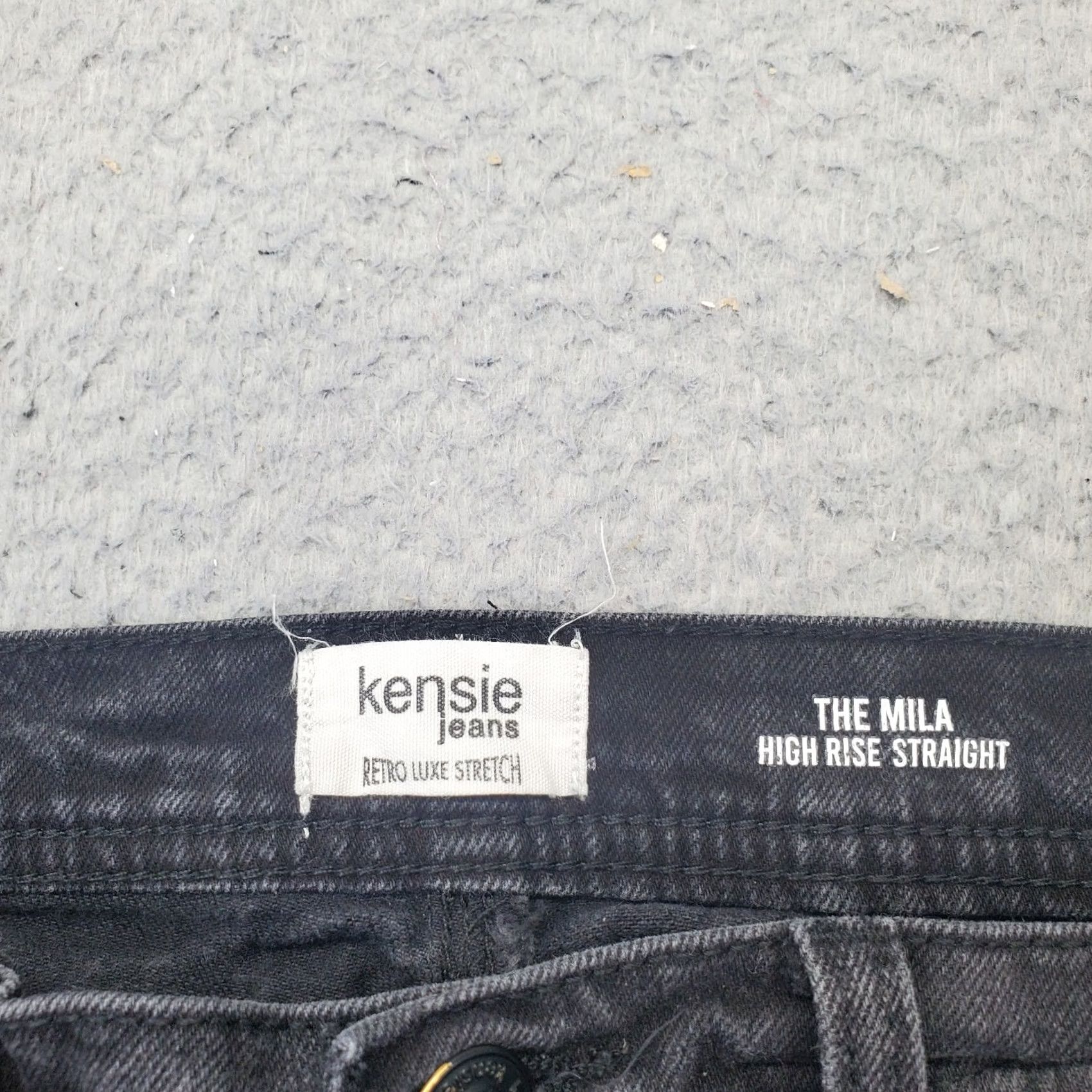 Vintage Kensie Women 6 Jeans Black Denim The Mila Hi-Rise Straight 5-Pocket Stretch Vintage: No Size 6 Wom ens? Size 28" / US 6 / IT 42 - 7 Thumbnail