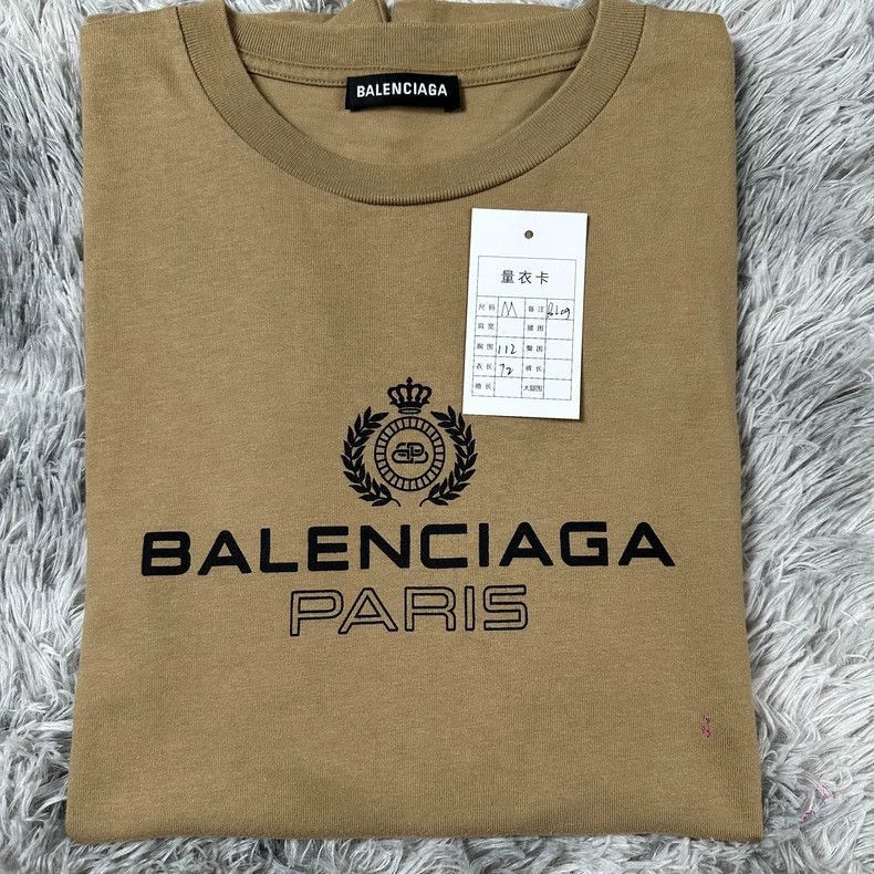 Balenciaga Balenciaga Wheat Logo Short Sleeve T-Shirt Size US M / EU 48-50 / 2 - 7 Thumbnail