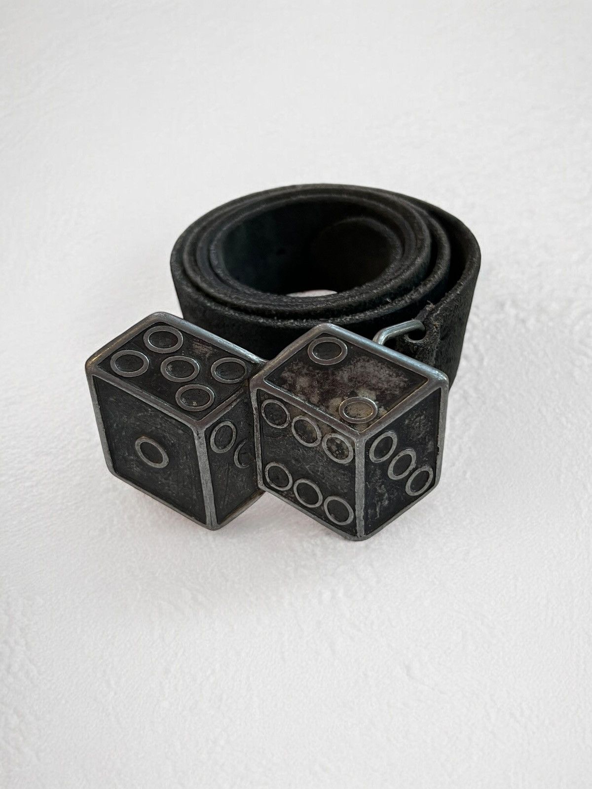 Vintage CASINO DICE METAL BELT FORTUNA LEATHER AVANT GARDE y2k Size ONE SIZE - 6 Thumbnail