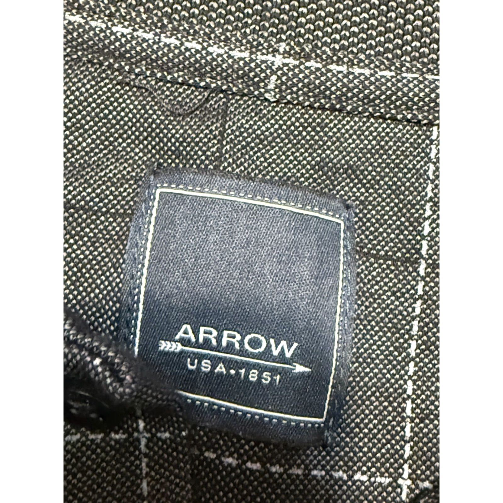 Arrow Arrow Shirt Men's Size Medium Grey White Short Sleeve Polo Shirt Size US M / EU 48-50 / 2 - 5 Thumbnail
