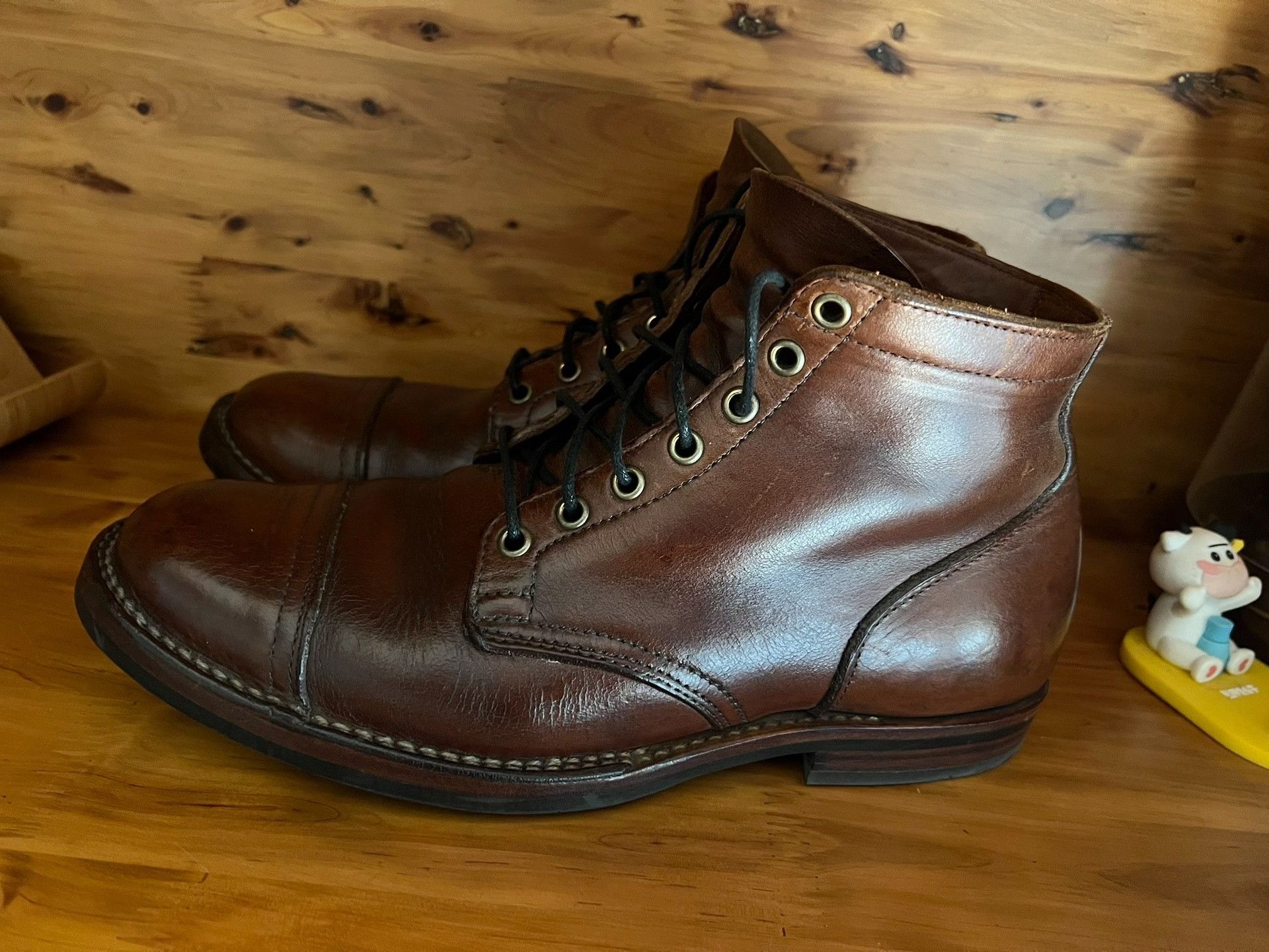 Viberg Viberg 2030 Caramel Leather Work Boots Size US 8.5 / EU 41-42 - 2 Thumbnail