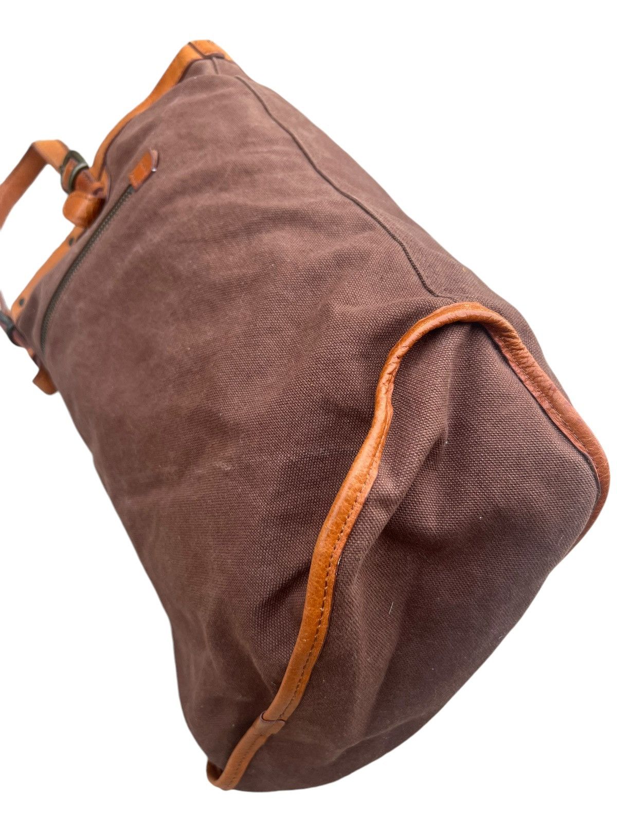 Japanese Brand × Leather Vintage Stranuovo X Ace Leather Cavas Tote Bag Size ONE SIZE - 17 Thumbnail