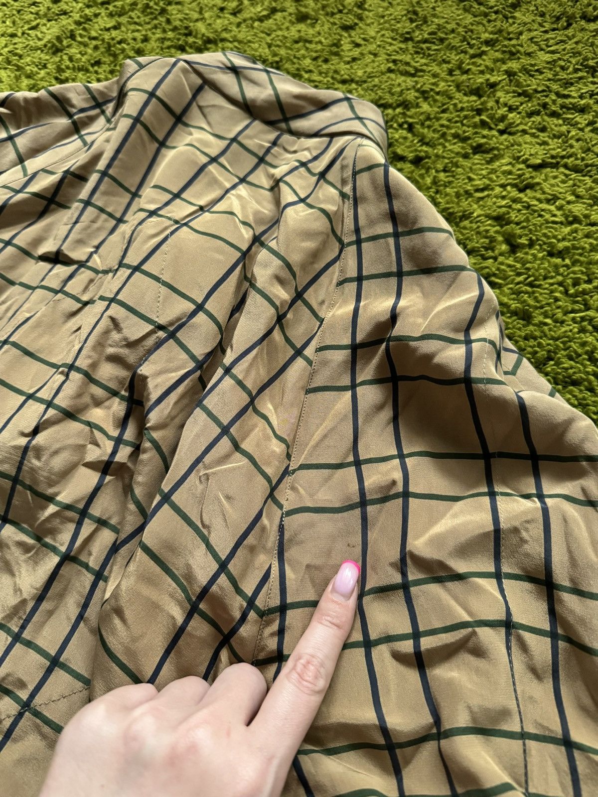 Designer × Vintage × Vitaliano Pancaldi 100% silk checkered vintage jacket Size US M / EU 48-50 / 2 - 7 Thumbnail