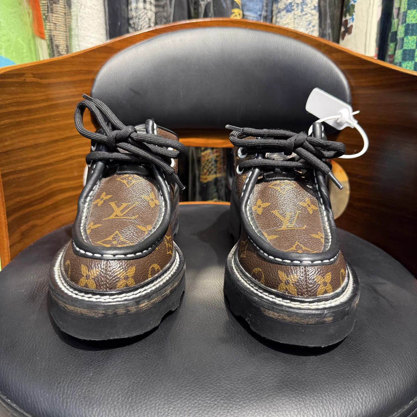 Louis Vuitton LV Beaubourg Monogram Platform Loafers K15 Size US 5.5 / IT 35.5 - 2 Thumbnail