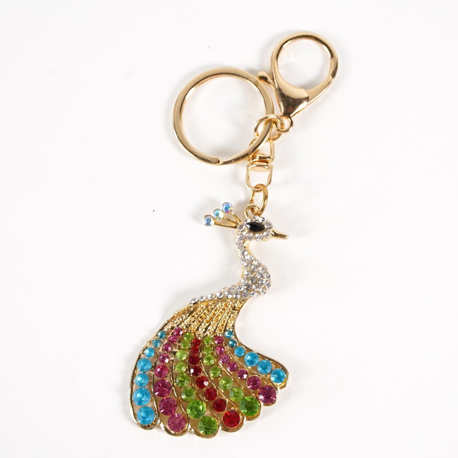 Other Peacock Rhinestone Keychain Keyring Bird Pendant Key Chain Size ONE SIZE - 1 Thumbnail