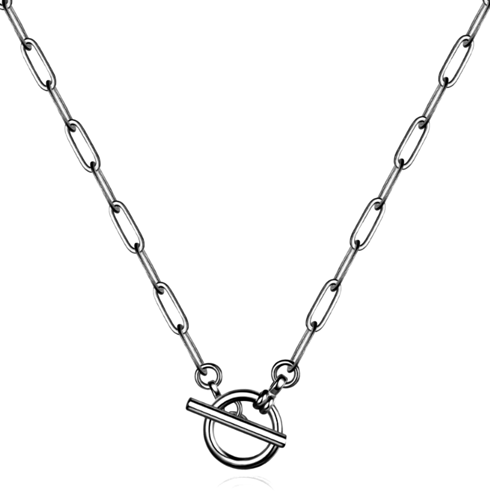 Designer × Vintage Punk Shine Paperclip Chain Silver Necklace Streetwear Rave Size ONE SIZE - 3 Thumbnail