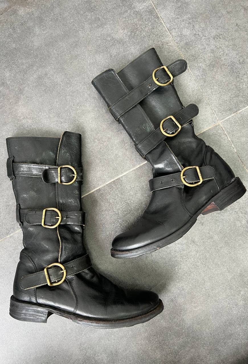 Fiorentini + Baker Fiorentini+Baker ETERNITY Black Leather Moto Boots 3 Buckle Size US 8.5 / IT 38.5 - 3 Thumbnail