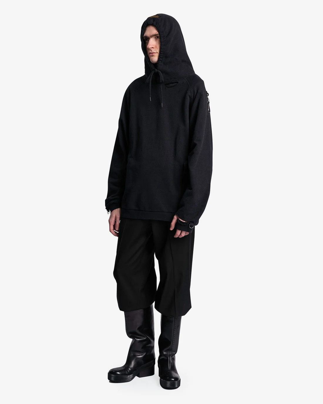 Raf Simons o1mle0924 Washed Big Fit Hoodie in Black Size US S / EU 44-46 / 1 - 6 Thumbnail