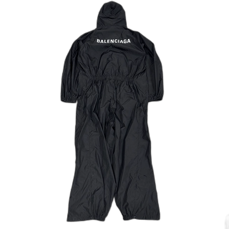 balenciaga black nylon jumpsuit unisex rare