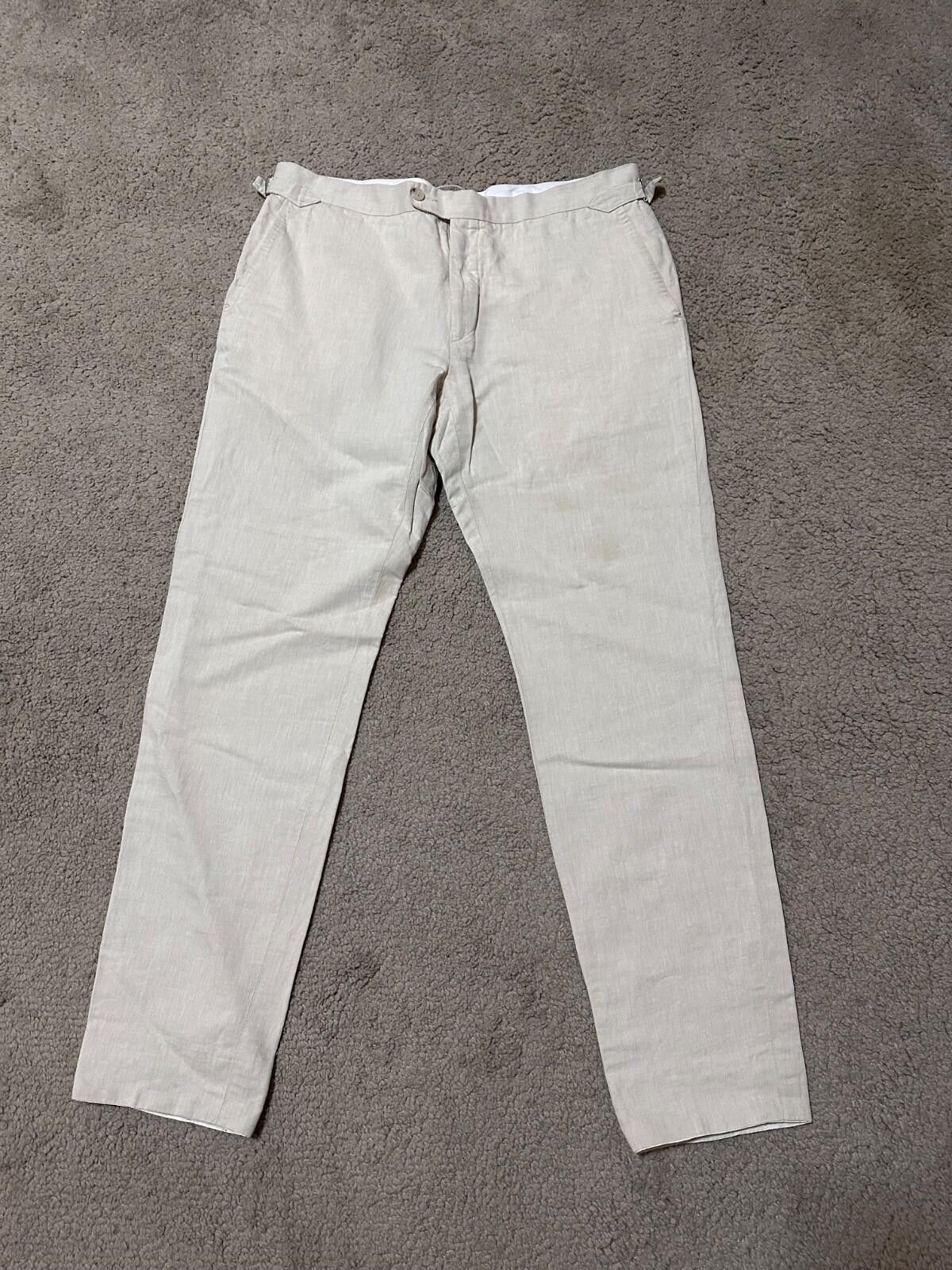 Suitsupply SuitSupply Brescia Turn Up Slim Fit Pants Cotton Mens Sz 52 Size US 44 / EU 60 - 1 Thumbnail
