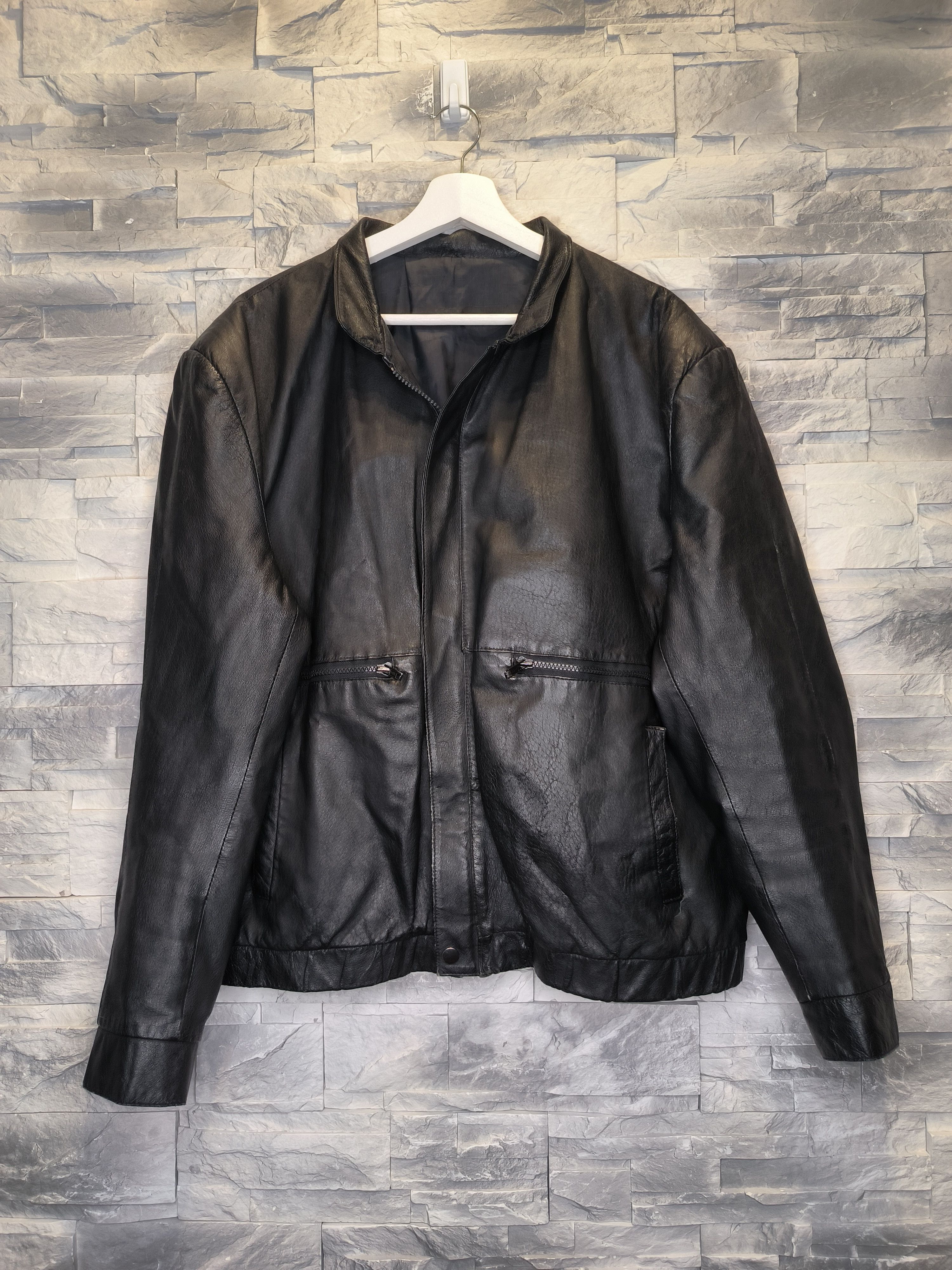 Vintage Vintage Black Leather Jacket Size US M / EU 48-50 / 2 - 1 Thumbnail