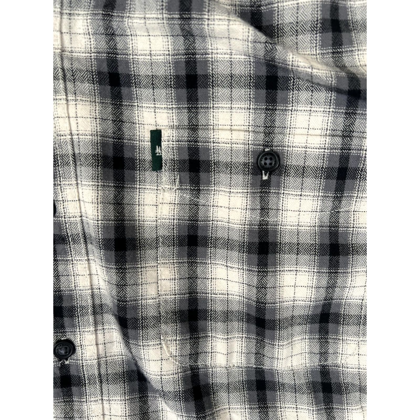 Vintage G.H. Bass & Co. Shirt Mens Large Gray Plaid Flannel Long Sleeve Button Front Size US L / EU 52-54 / 3 - 2 Thumbnail