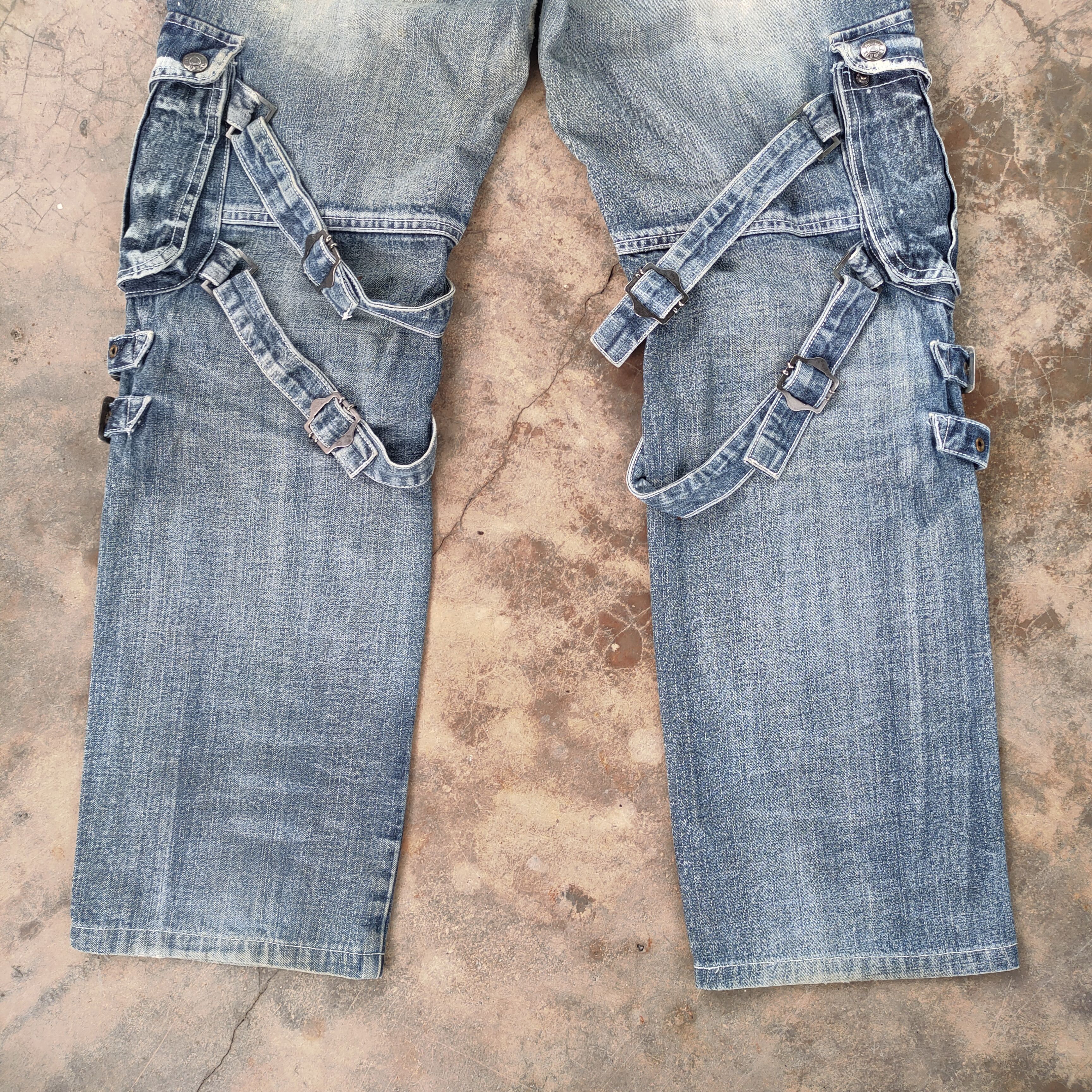 LOWBOX VTG LOW BOX BONDAGE FADED CARGO PANTS Size US 34 / EU 50 - 9 Thumbnail