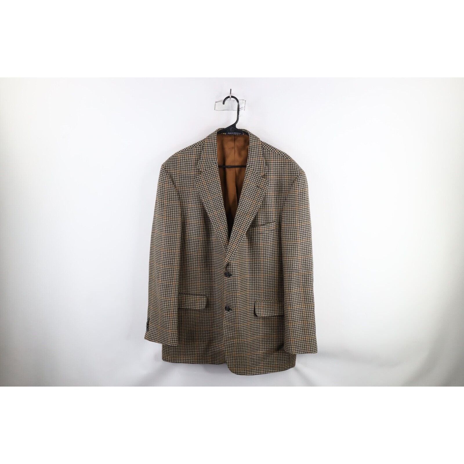 Lands' End × Vintage Vintage 90s Lands End Lambswool Houndstooth Suit Coat Size 44R - 1 Thumbnail