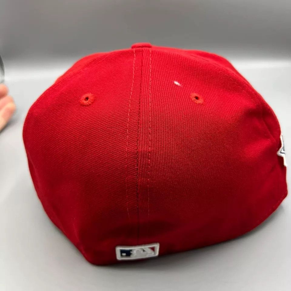 New Era Cleveland Indians Guardians Hat Men 7 3/8 Red Era Fitted New Size ONE SIZE - 5 Thumbnail