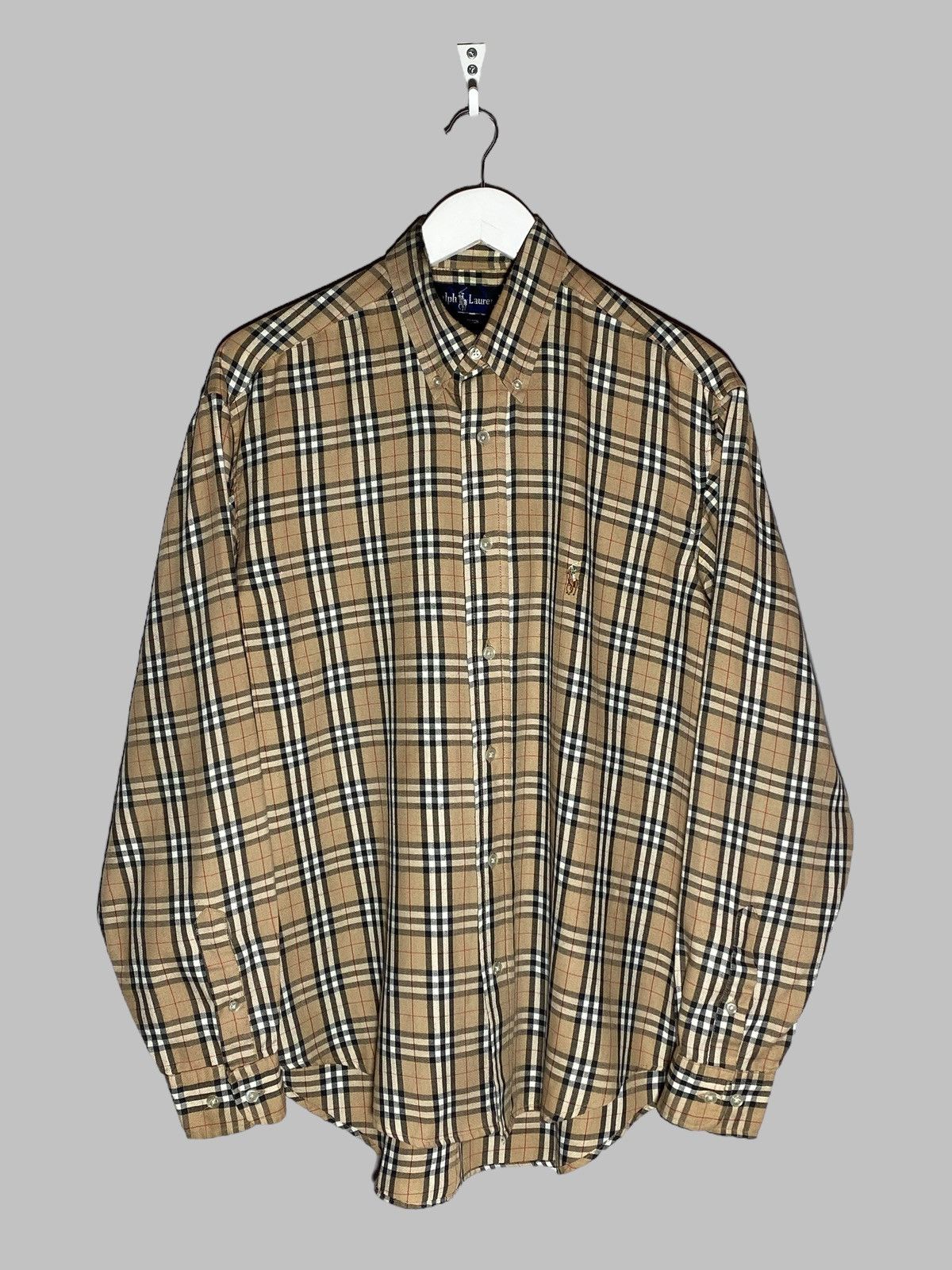 Polo Ralph Lauren 🔥 VNTG POLO RALPH LAUREN NOVA CHECK PATTERN BURBERRY VIBES Size US L / EU 52-54 / 3 - 1 Thumbnail