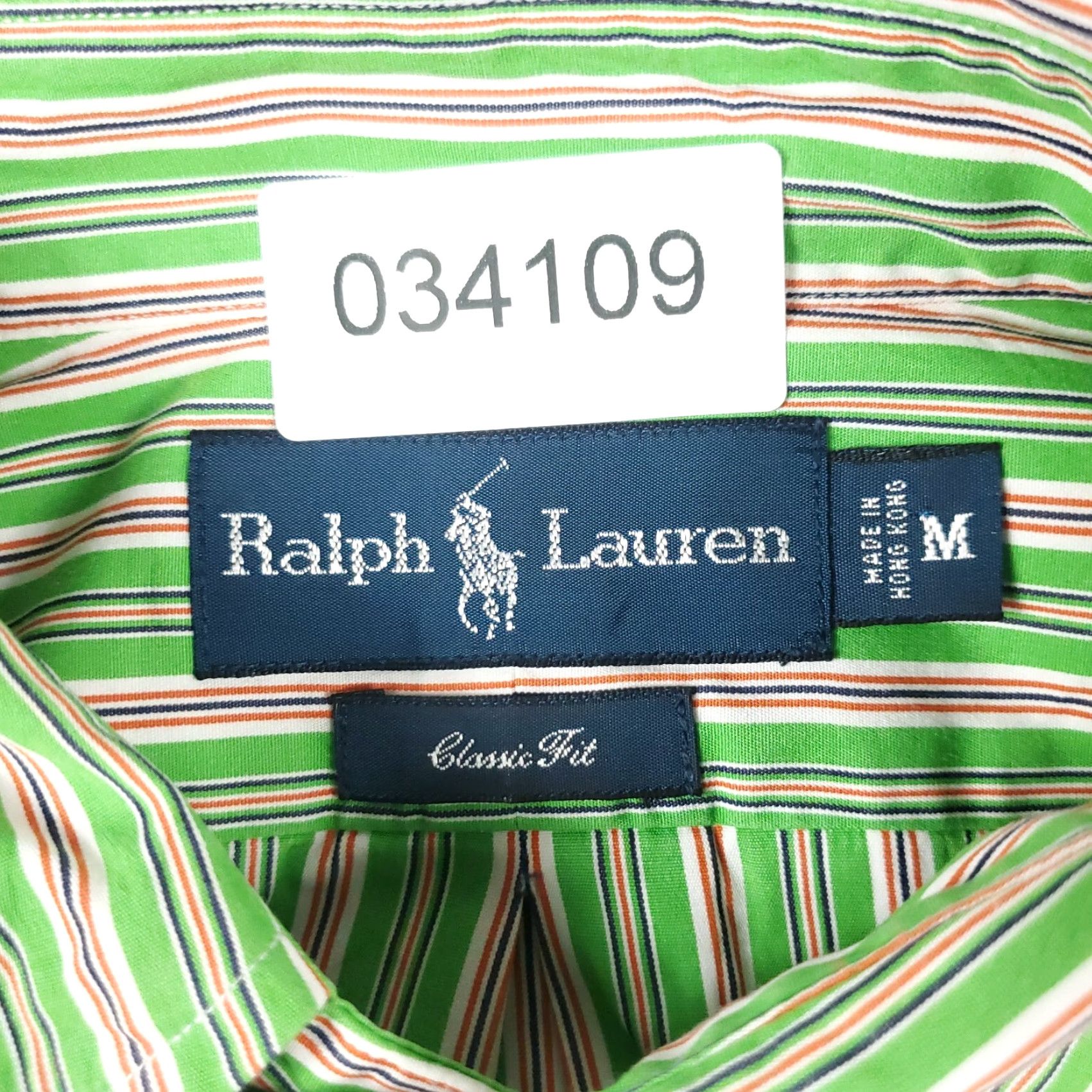 Ralph Lauren VINTAGE Ralph Lauren Shirt Men Medium Green Striped Button-Up Long Sleeve Casual Classic Size US M / EU 48-50 / 2 - 6 Thumbnail