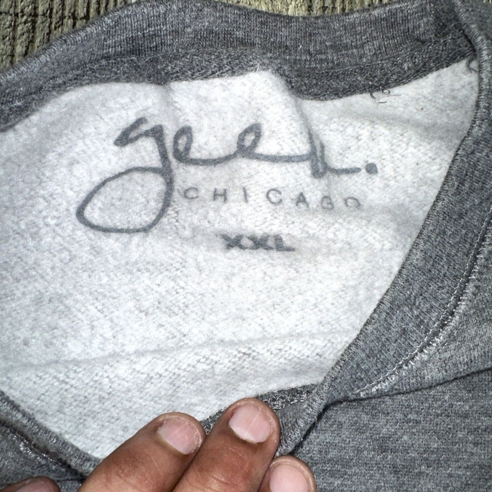 Vintage VINTAGE Fashion Geek Hoodie Mens XL Gray Pullover Geek Theme, Casual Style Size US XL / EU 56 / 4 - 3 Thumbnail