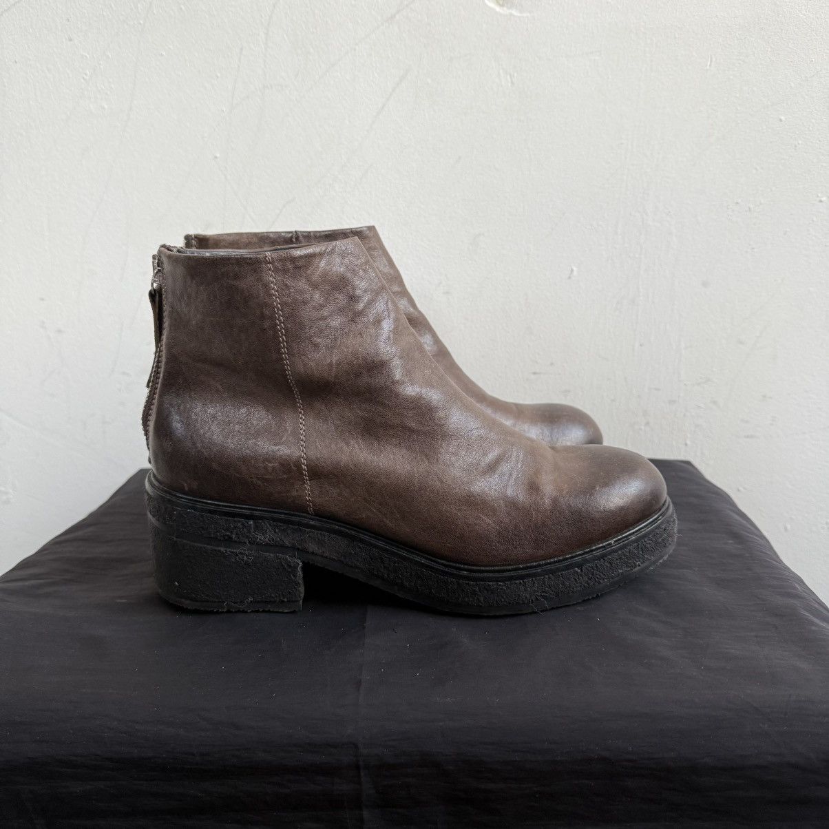Guidi Halmanera Hand Made Italy Back Front Zip Boots Size US 7 / IT 37 - 1 Thumbnail