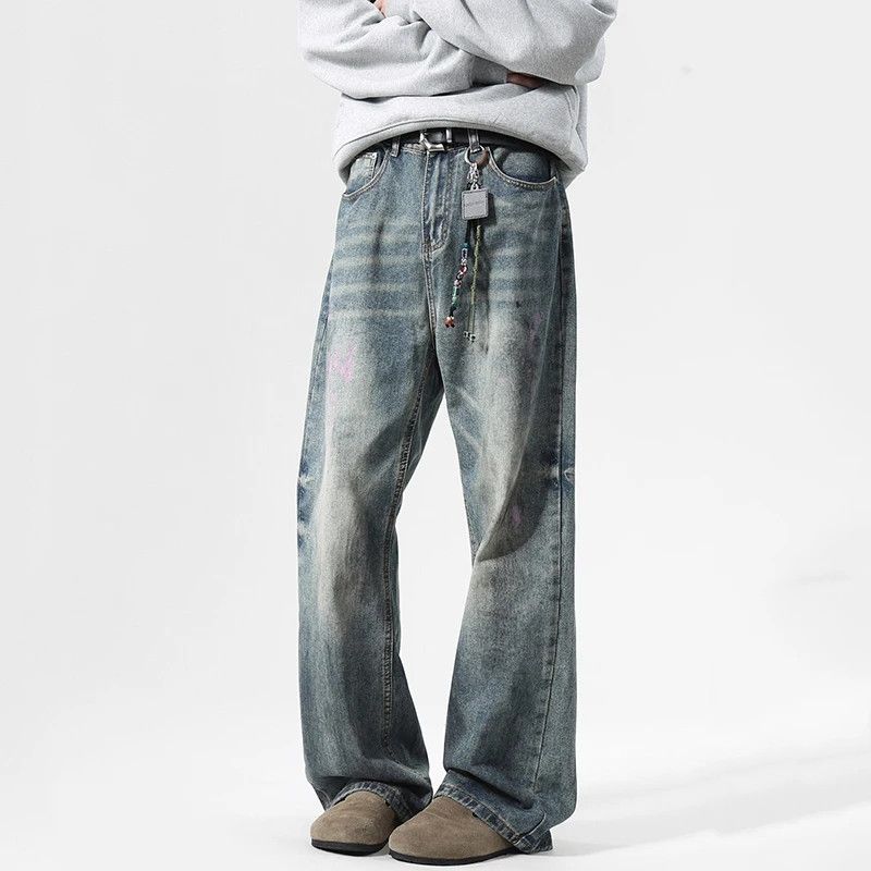 Japanese Brand × Vintage Loose jeans printing korean style Size US 33 - 3 Thumbnail