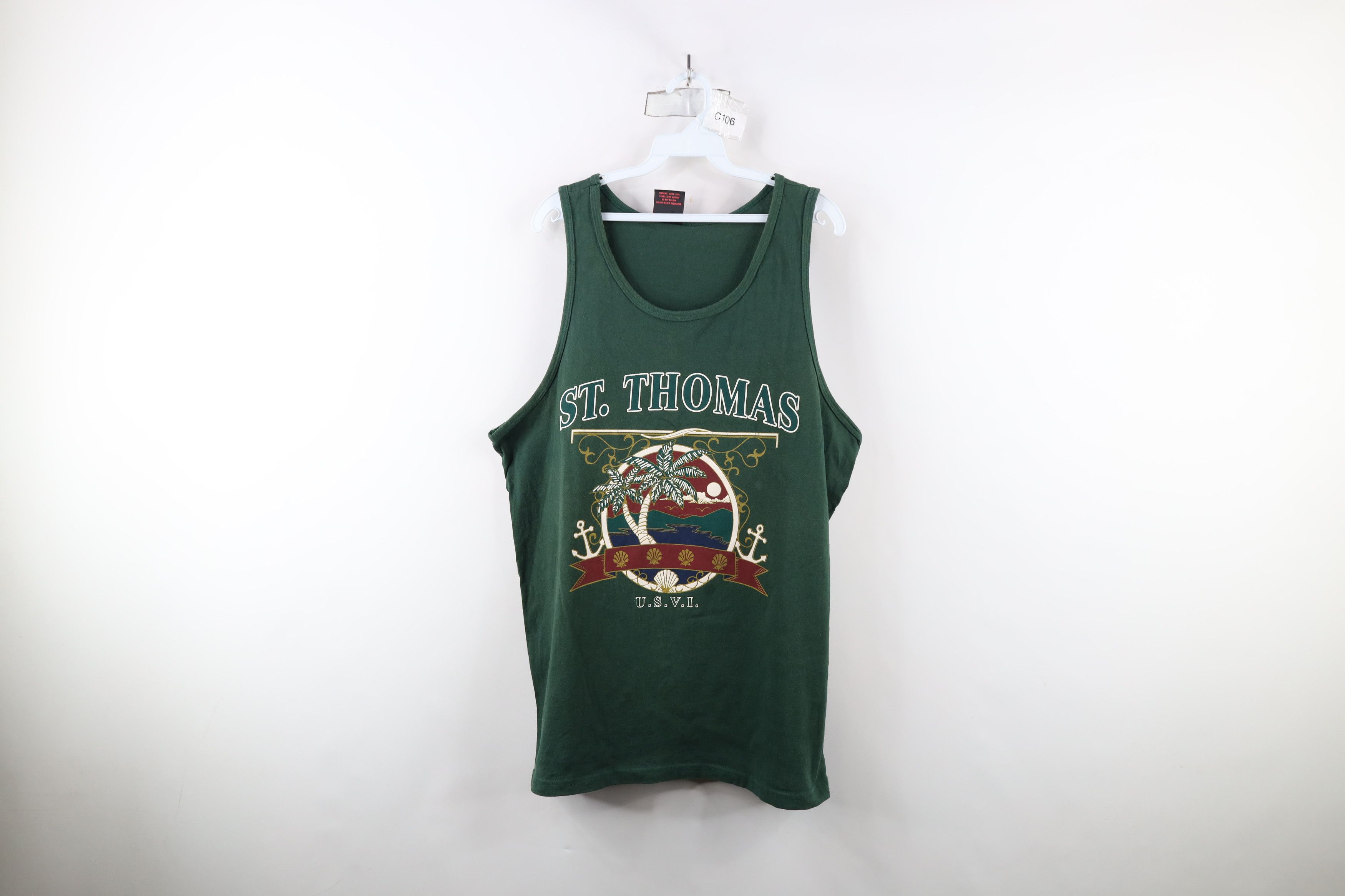Vintage Vintage 90s Streetwear Virgin Islands Tank Top T-Shirt USA Size US XL / EU 56 / 4 - 1 Thumbnail