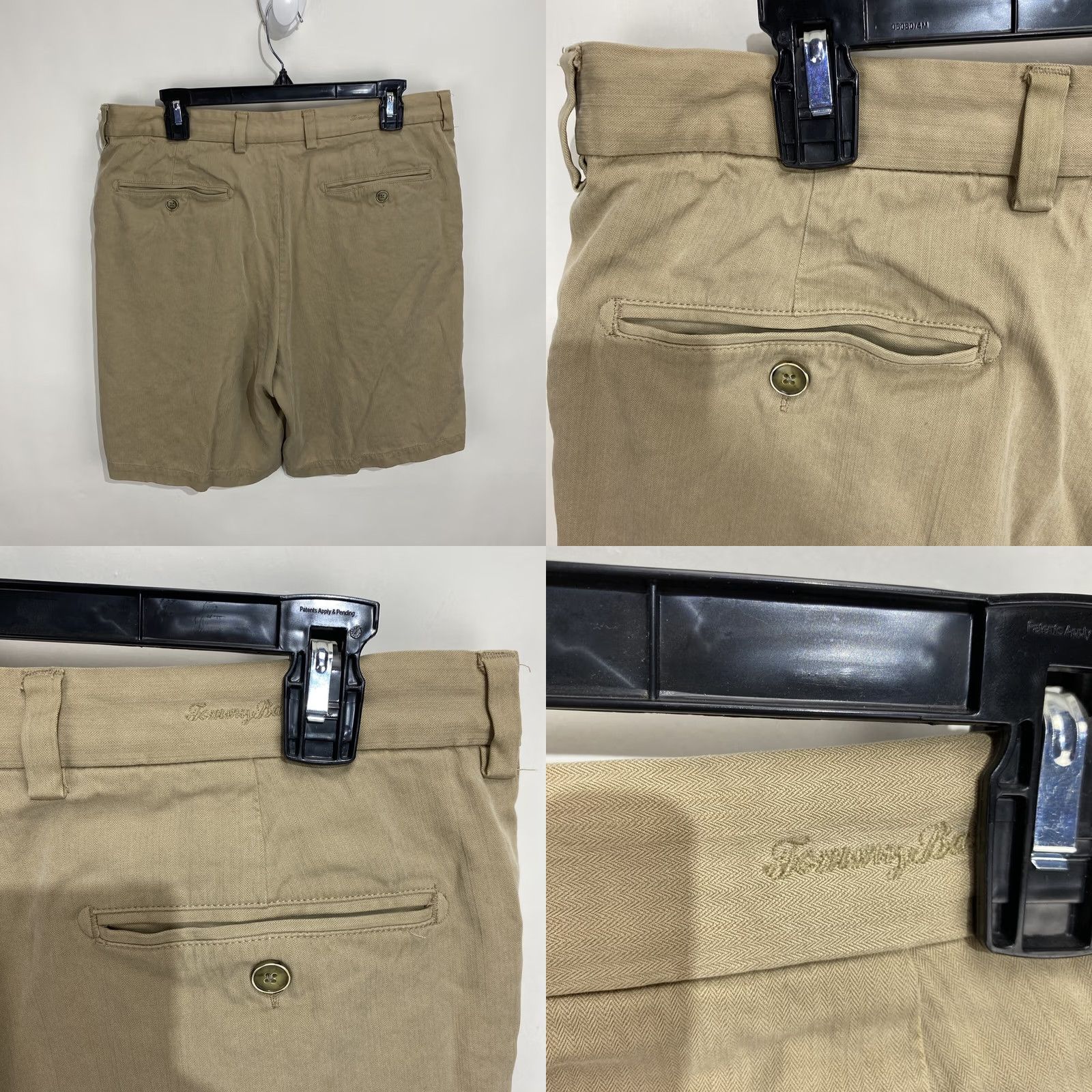 Tommy Bahama Tommy Bahama Island Bamboo Mens 34 Chino Shorts Beige Pleated Front Silk Blend Size US 34 / EU 50 - 8 Thumbnail