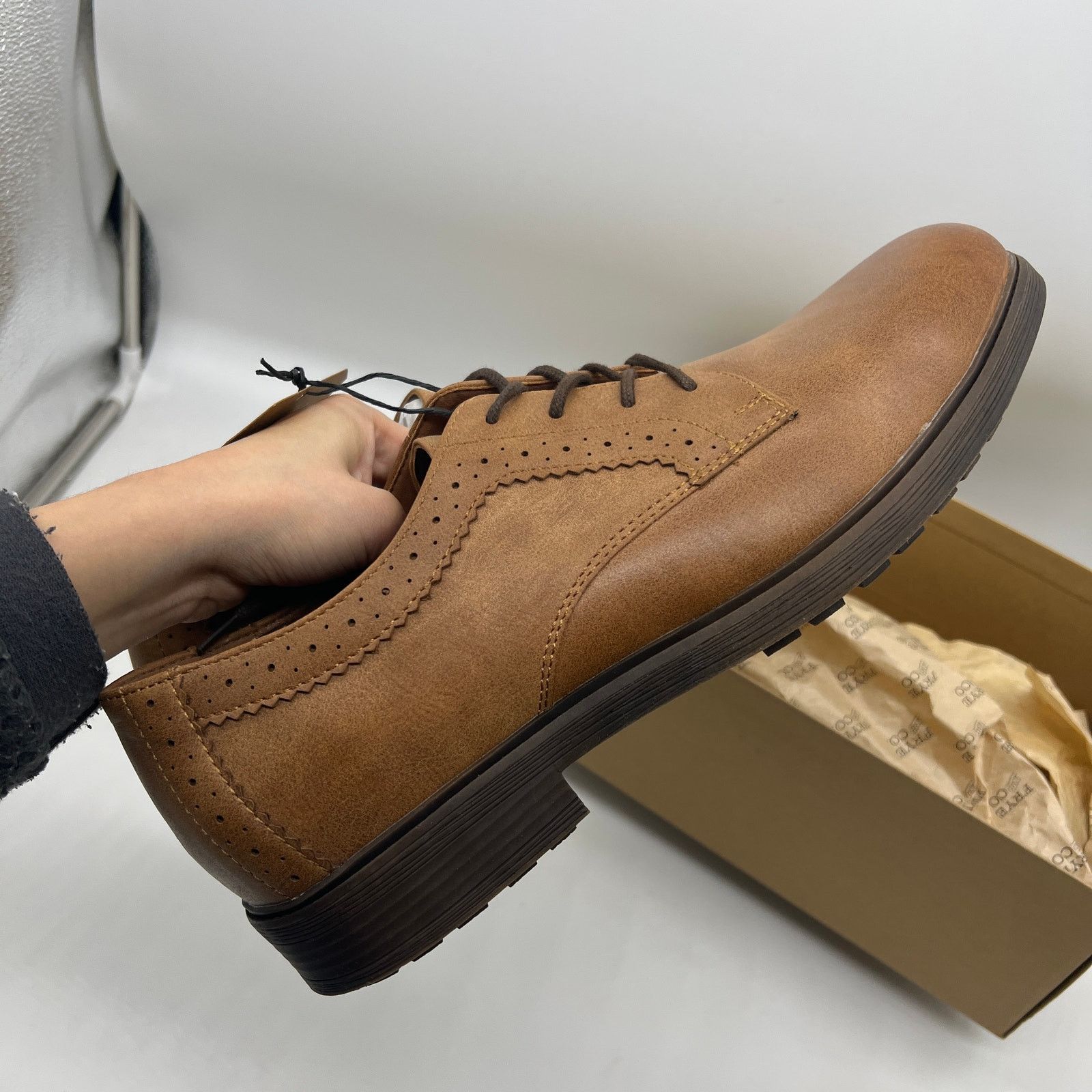 Other Frye and Co. Mens Grant Cognac Oxford Shoes Brown Size US 12 / EU 45 - 8 Thumbnail