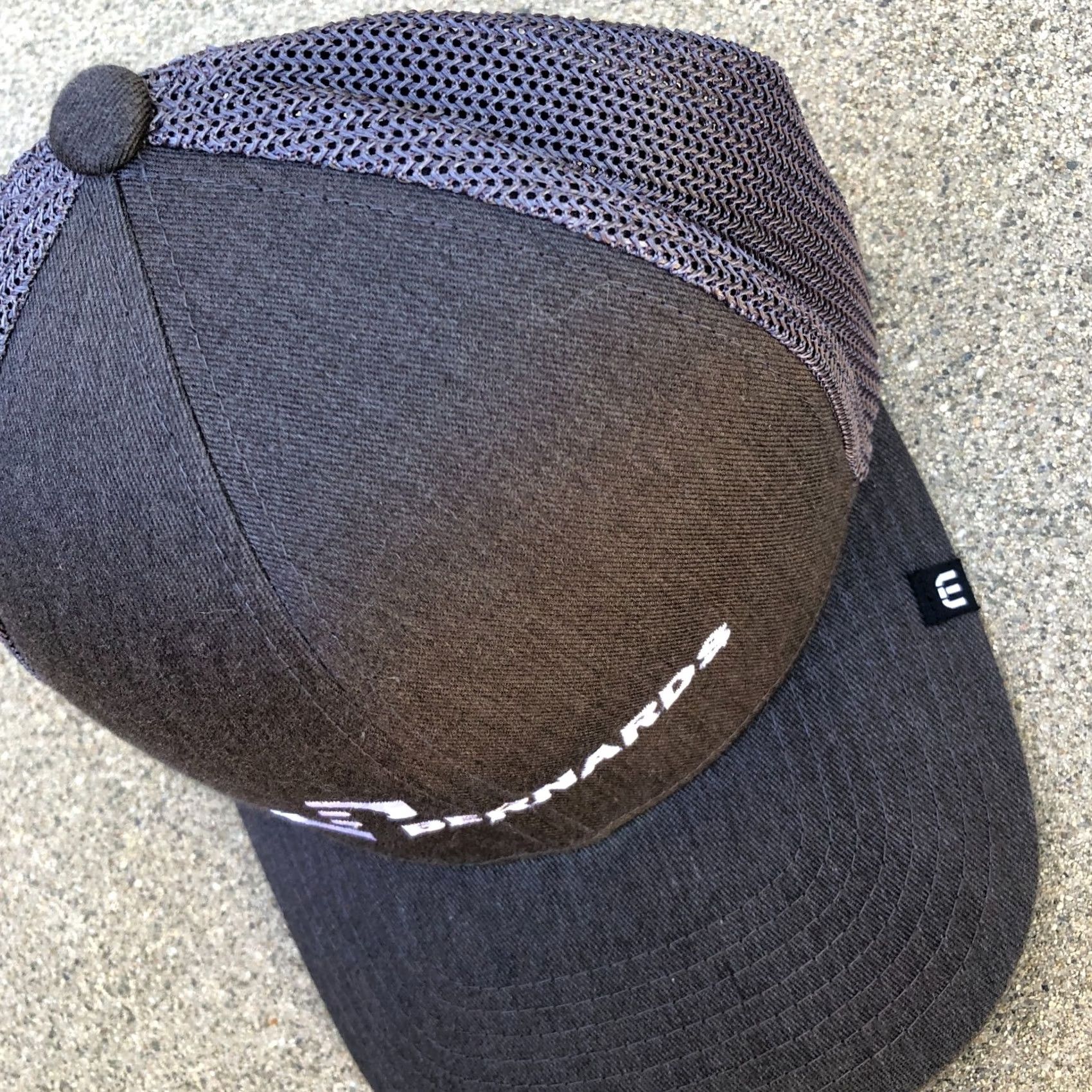 Vintage YUPOONG BERNARDS Construction Trucker Hat Men One Size Snapback Grey Cap Size ONE SIZE - 3 Thumbnail