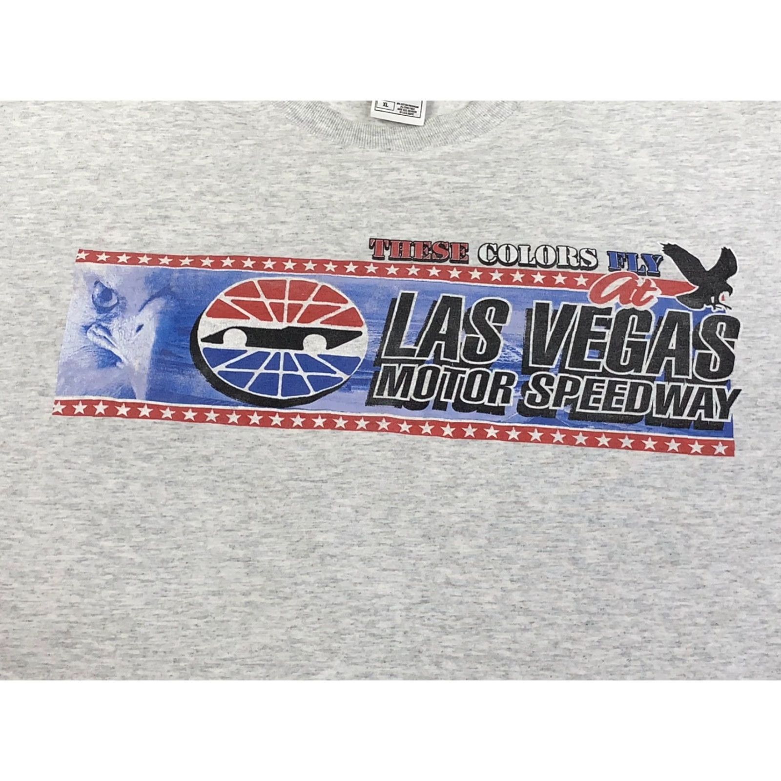 Fruit Of The Loom VINTAGE Las Vegas Motor Speedway Shirt XL Gray Racing American Eagle 11733 Size US XL / EU 56 / 4 - 4 Thumbnail