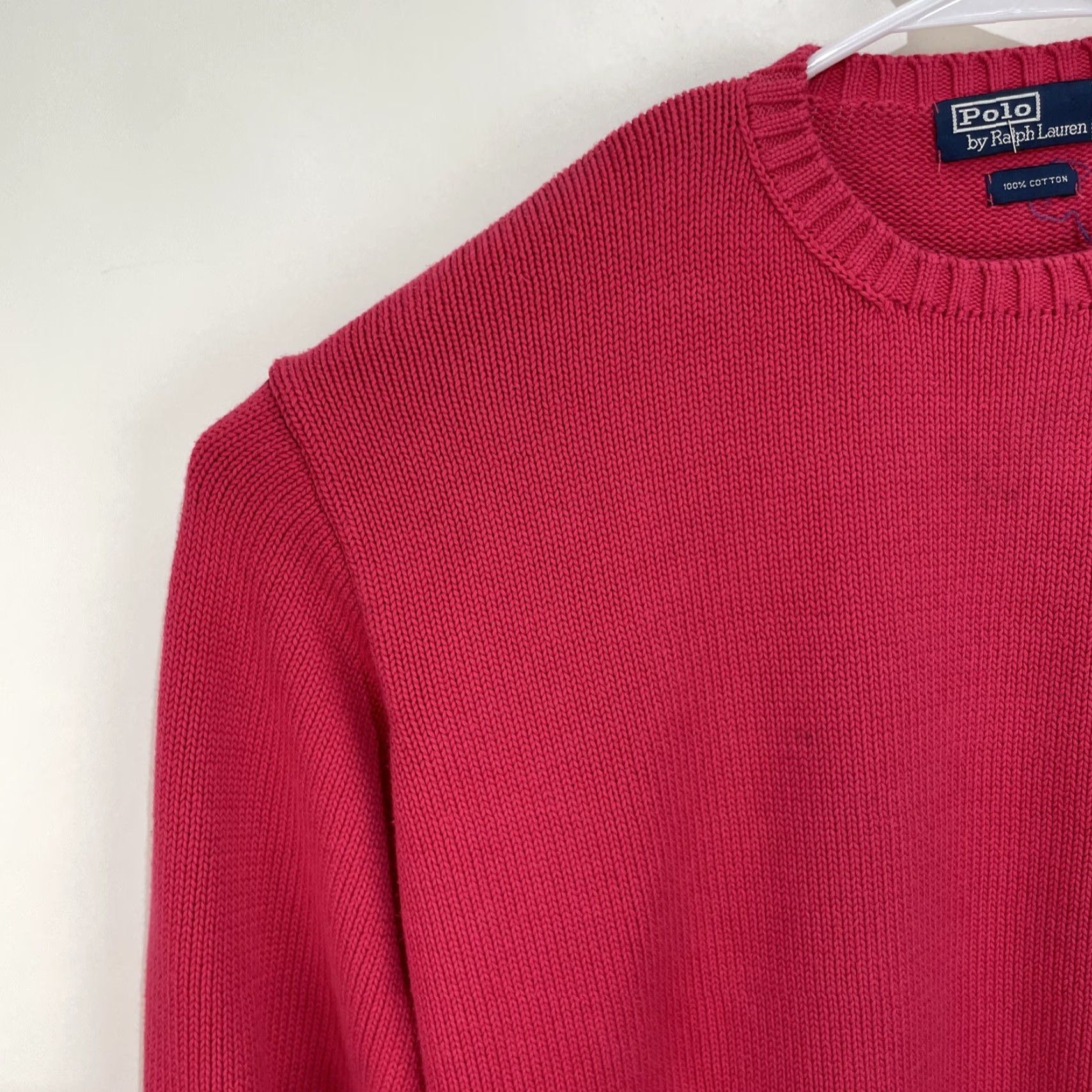 Polo Ralph Lauren VINTAGE Polo Ralph Lauren Coral Crewneck Sweater XL Medium Knit Cotton Shirt Men Size US XL / EU 56 / 4 - 4 Thumbnail