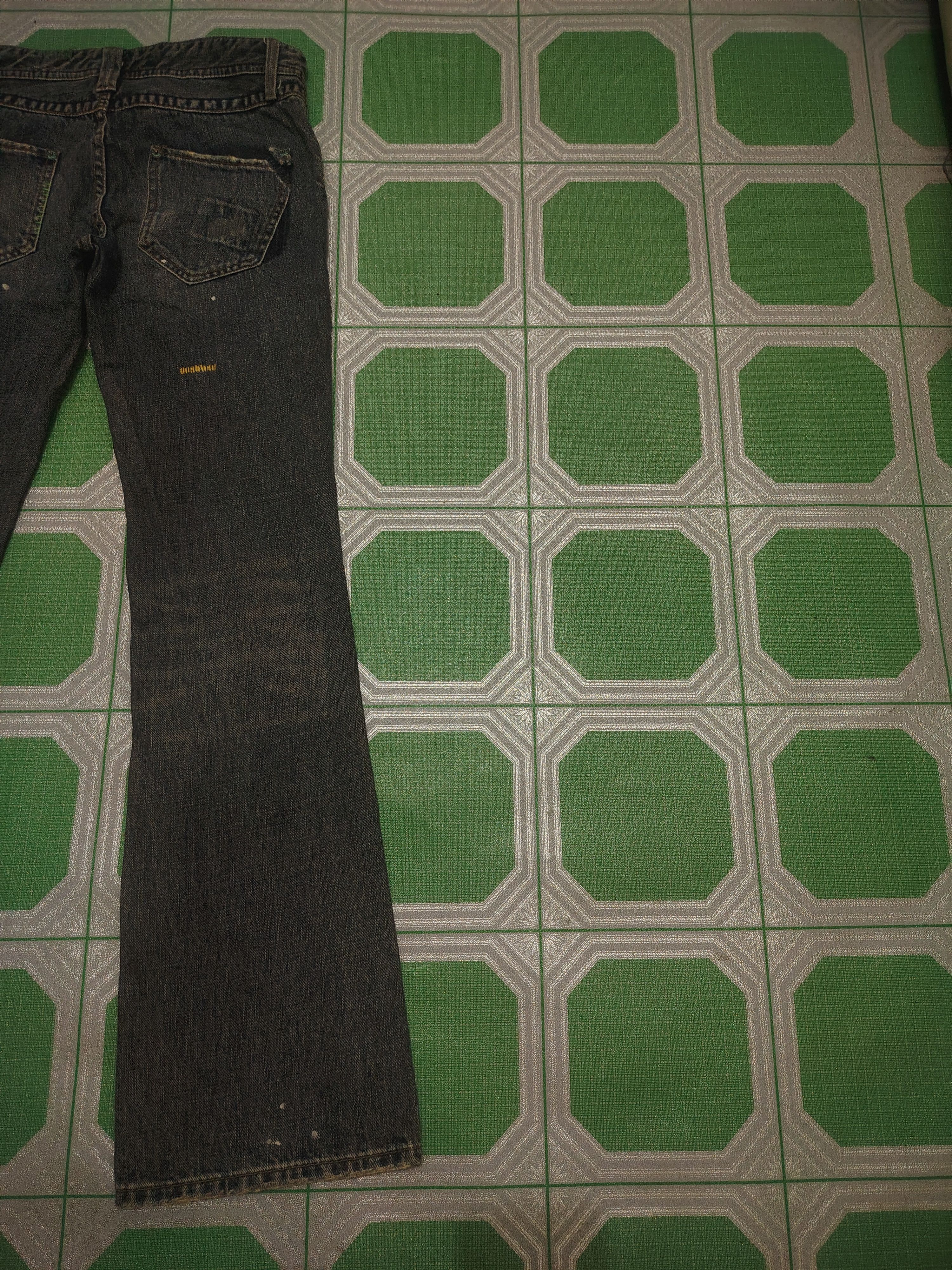 Who Decides War Japanese Back Number Patchwork Boro Flared Jeans Distressed Size US 30 / EU 46 - 14 Thumbnail