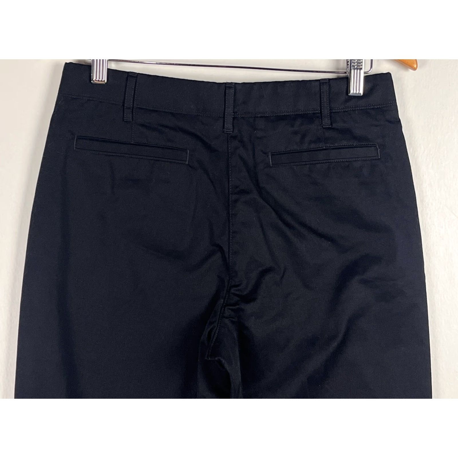 Lands' End Lands' End Black Chino Pants Womens Size 6 Regular Cuff Size 28" / US 6 / IT 42 - 4 Thumbnail