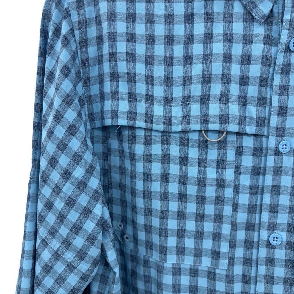 Other Habit Gingham Long Sleeve Vented Fishing Button up Shirt Blue Large Outdoorsy Size US L / EU 52-54 / 3 - 10 Thumbnail