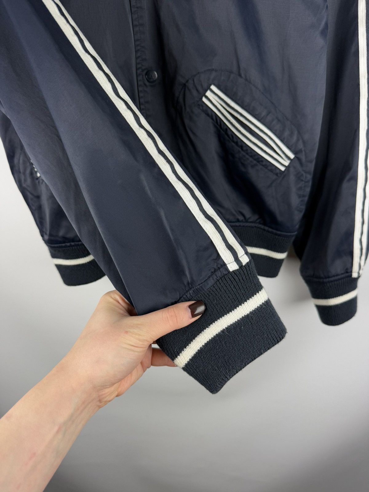 Adidas Adidas Originals Vintage Men’s Cotton / Nylon Bomber Jacket Size US S / EU 44-46 / 1 - 12 Thumbnail