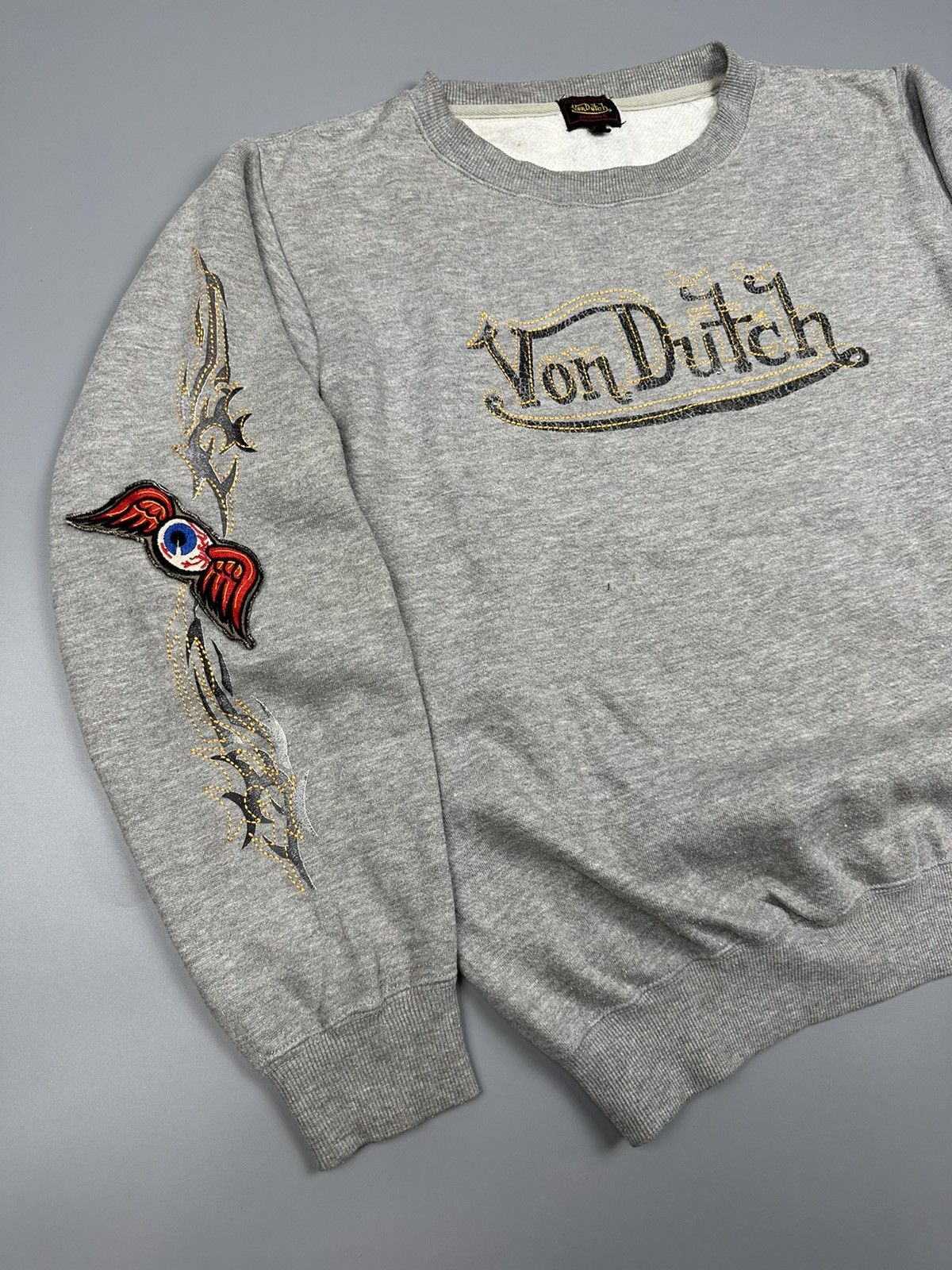 Designer × Von Dutch 🔥Sick🔥Vintage Von Dutch Flames Sweatshirt Size US M / EU 48-50 / 2 - 3 Thumbnail