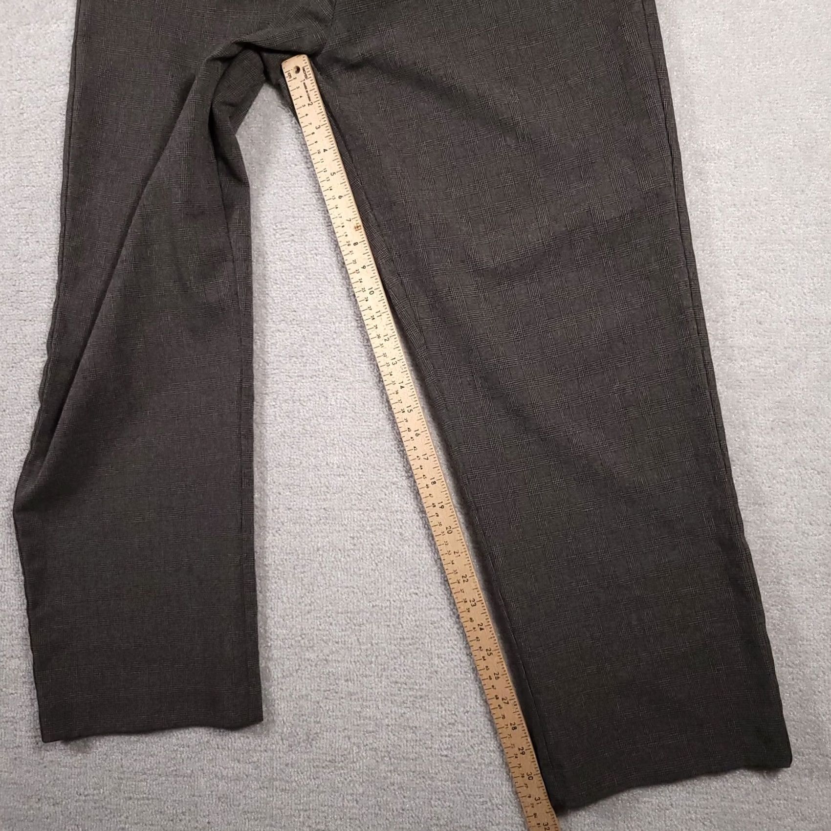 Vintage White Stag Pants Women's 18 Gray Plaid Wide-Leg High Rise Dress Pants Size 40" / US 18 - 7 Thumbnail