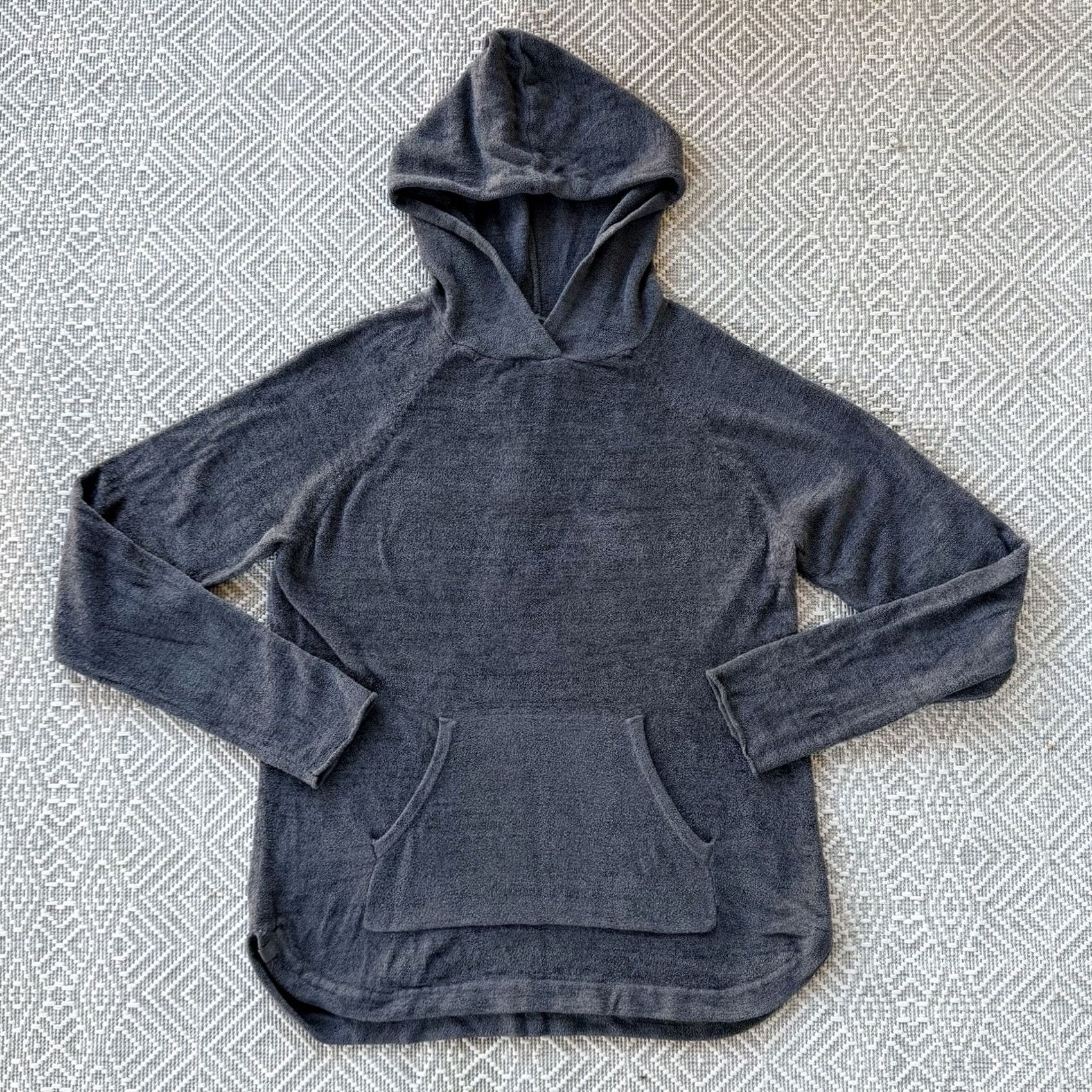 Vintage Barefoot Dreams Sweater Womens Small Gray CozyChic Lite Hooded Tunic V-Neck Long Sleeve Lightweight Knit DC Size S / US 4 / IT 40 - 4 Thumbnail