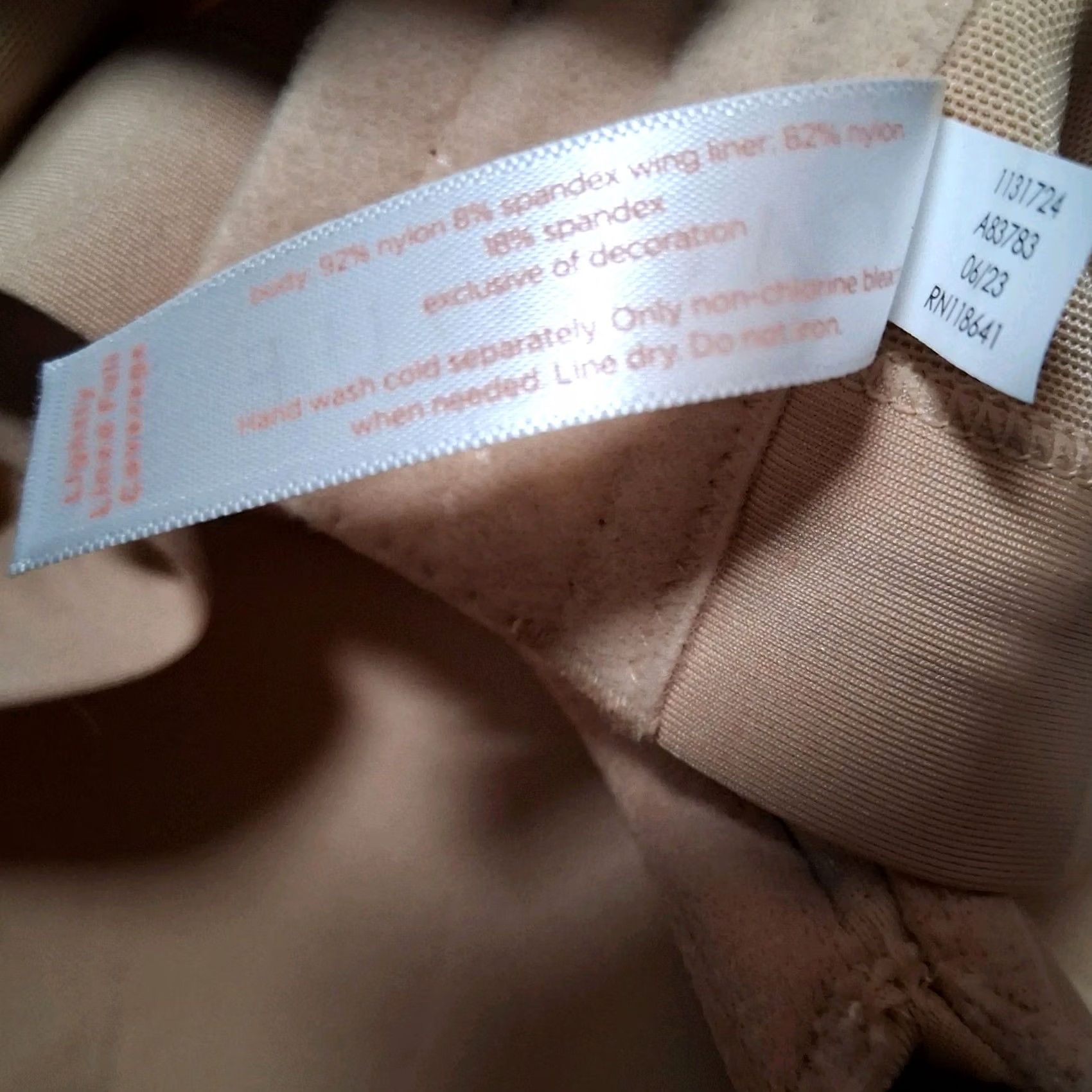 Vintage Cacique Bra 50DDD Full Coverage Padded Underwire Comfort Bliss Beige Tan NEW Women's Size ONE SIZE - 7 Thumbnail