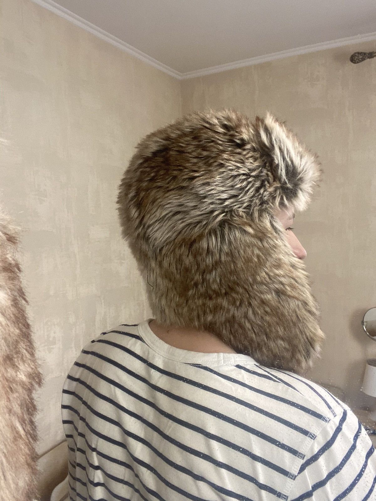 Vintage 🔥 Y2K Faux Fur Ushanka Vintage Fuzzy Warm Trapper Hat Size ONE SIZE - 4 Thumbnail
