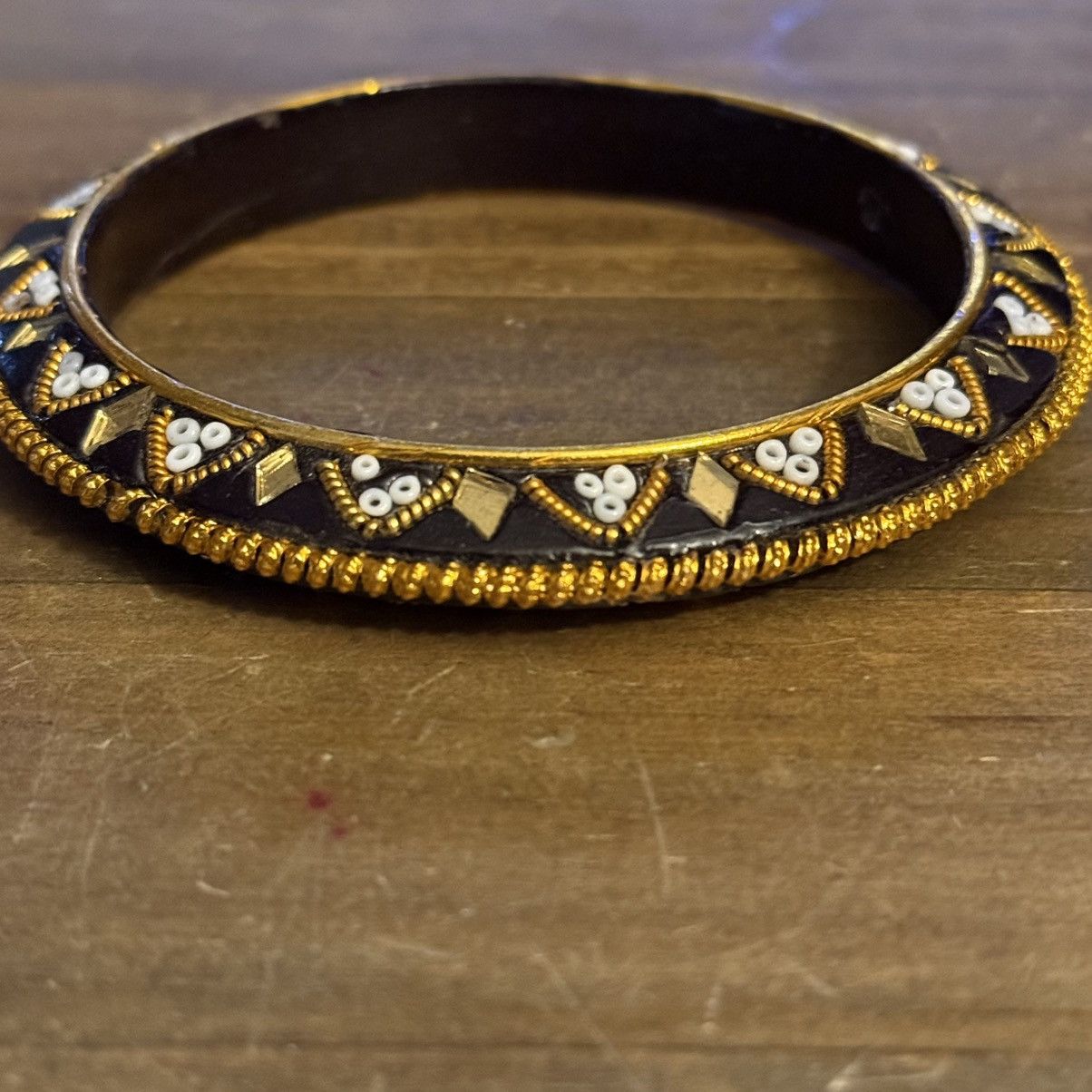 Vintage Vintage India beaded saucer bangle bracelet Size ONE SIZE - 5 Thumbnail