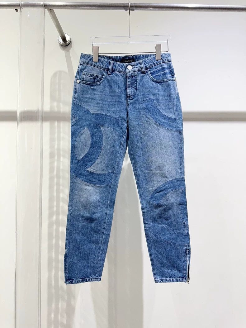 Chanel Chanel Double c big logo jeans 2503-Nextarrow Size 25" / US 0 / IT 36 - 1 Thumbnail