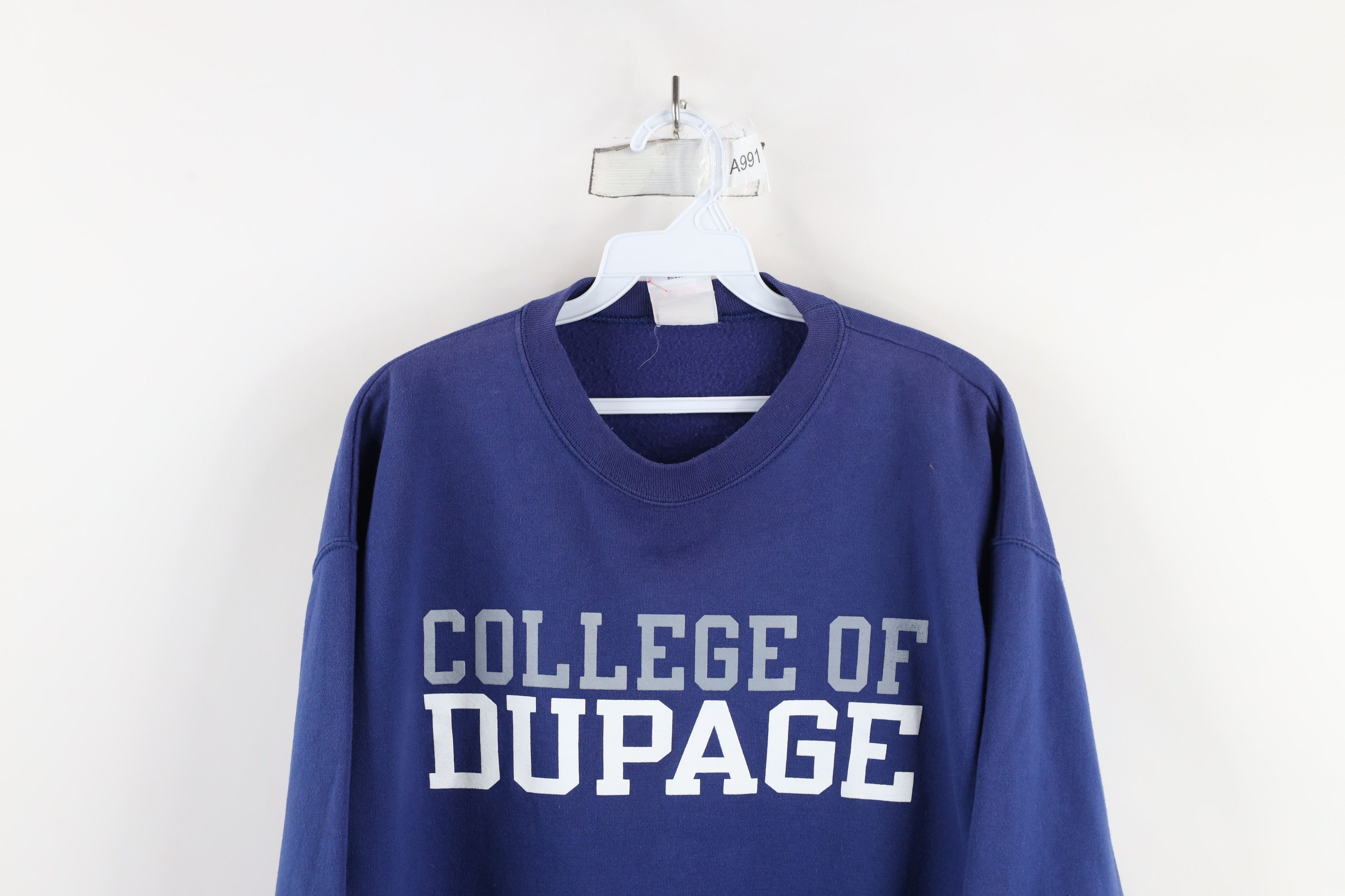 Champion × Vintage Vintage Champion College of Dupage Crewneck Sweatshirt Blue Size US L / EU 52-54 / 3 - 2 Thumbnail
