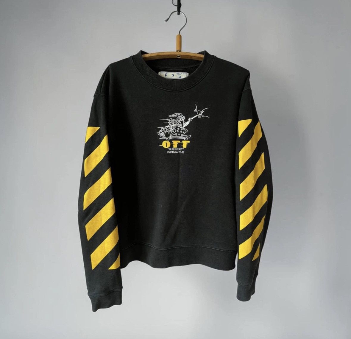 Off-White Off-White Virgil Abloh Free Spirit Diag Sweatshirt FW20 Size US M / EU 48-50 / 2 - 1 Thumbnail