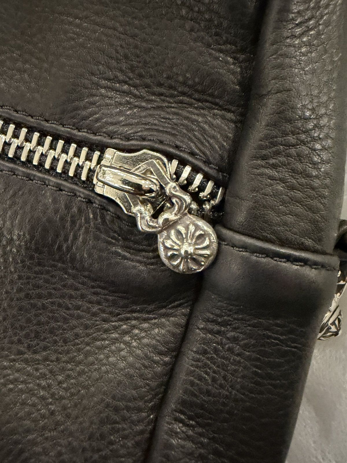Chrome Hearts Chrome Hearts Taka Mini Black Leather Triple Cross Patch Size ONE SIZE - 4 Thumbnail
