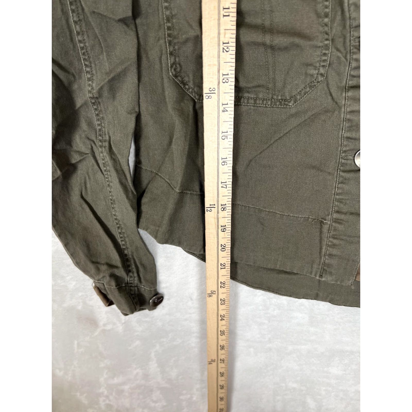 Vintage BKE Buckle Women's Button Front Shirt Small Green Military Twill Pockets Utility Size S / US 4 / IT 40 - 4 Thumbnail