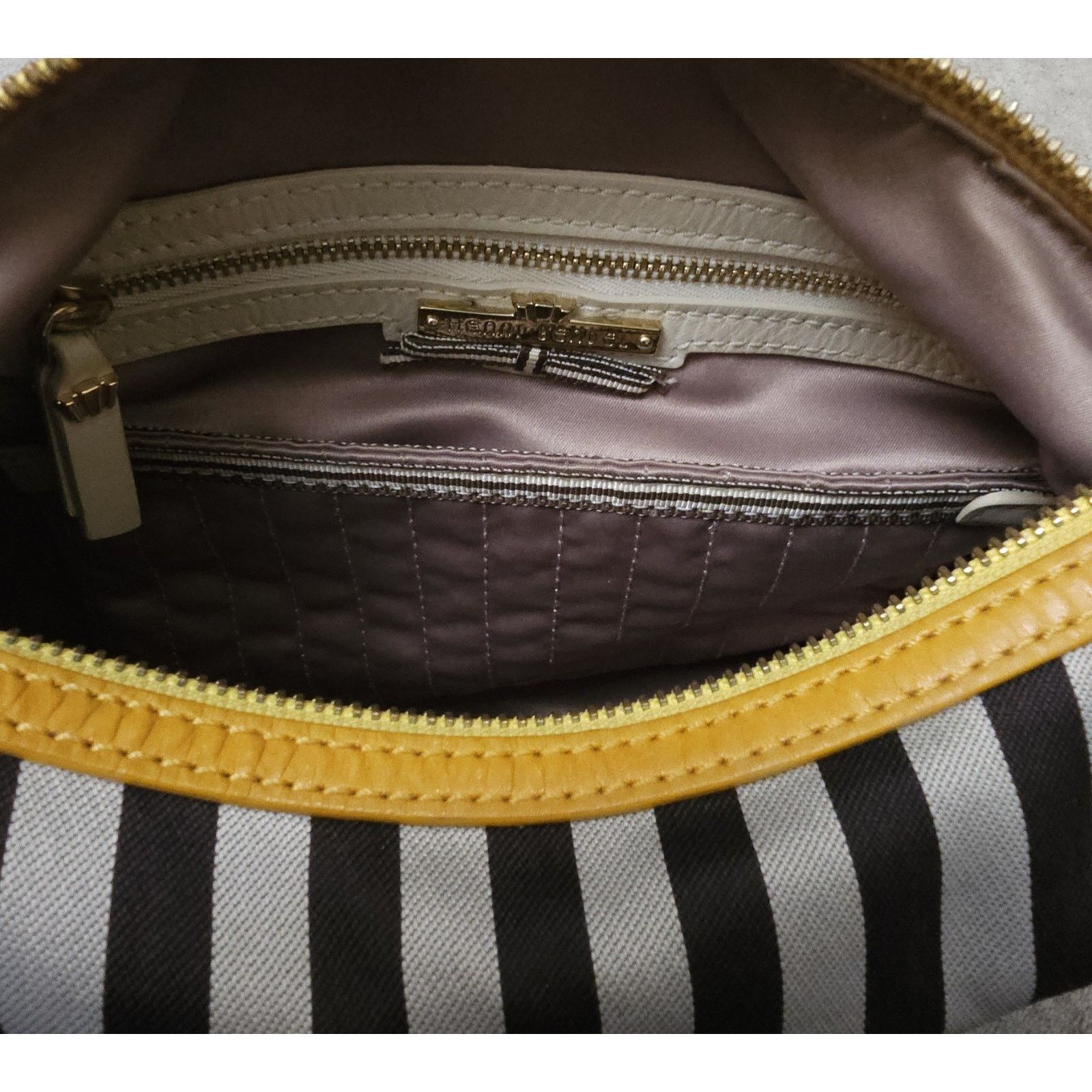 Henri Bendel Henri Bendel Stripes womens Shoulder handbags Gold Trim Size ONE SIZE - 9 Thumbnail