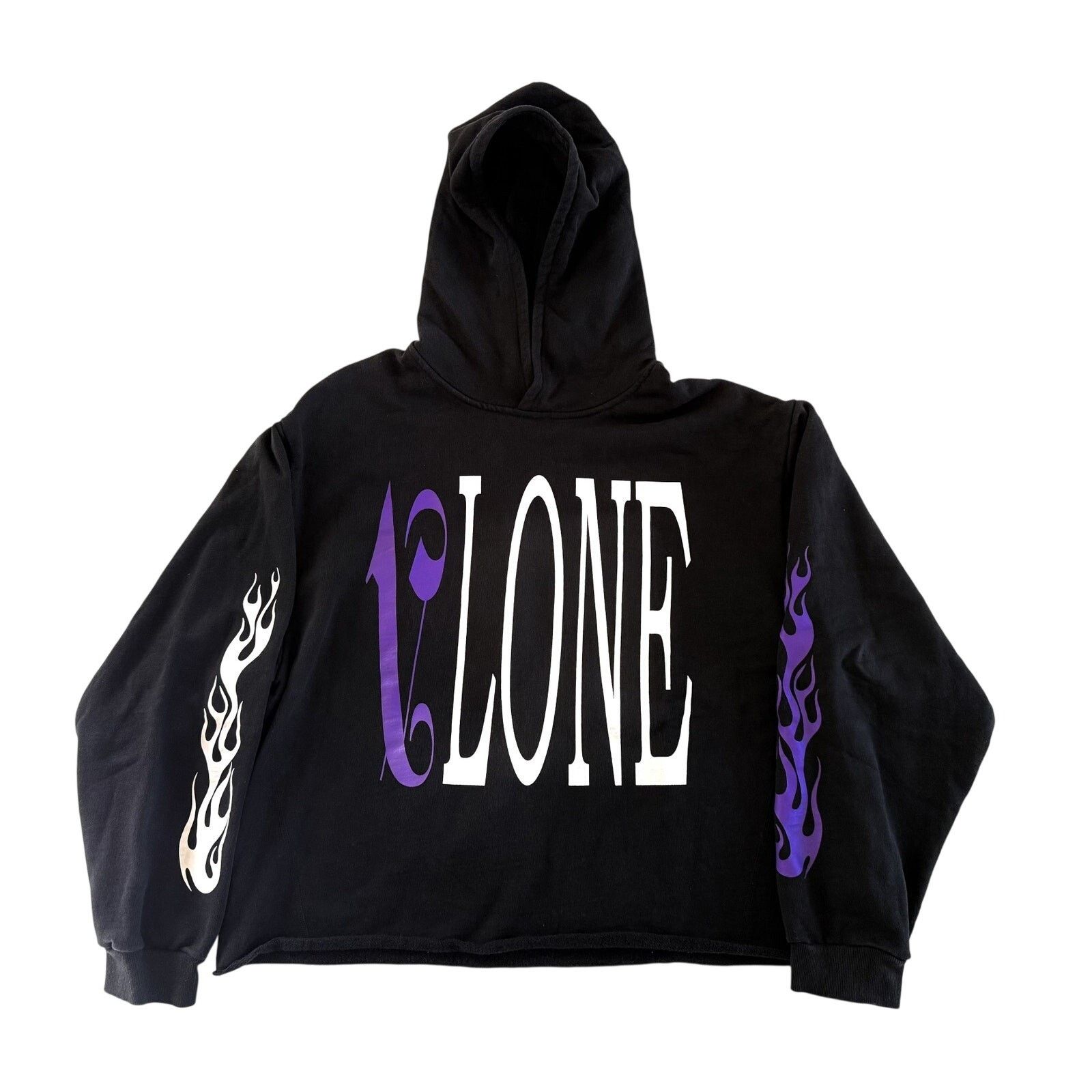 Vlone Vlone x Palm Angels Black Purple Hoodie Size US L / EU 52-54 / 3 - 2 Thumbnail