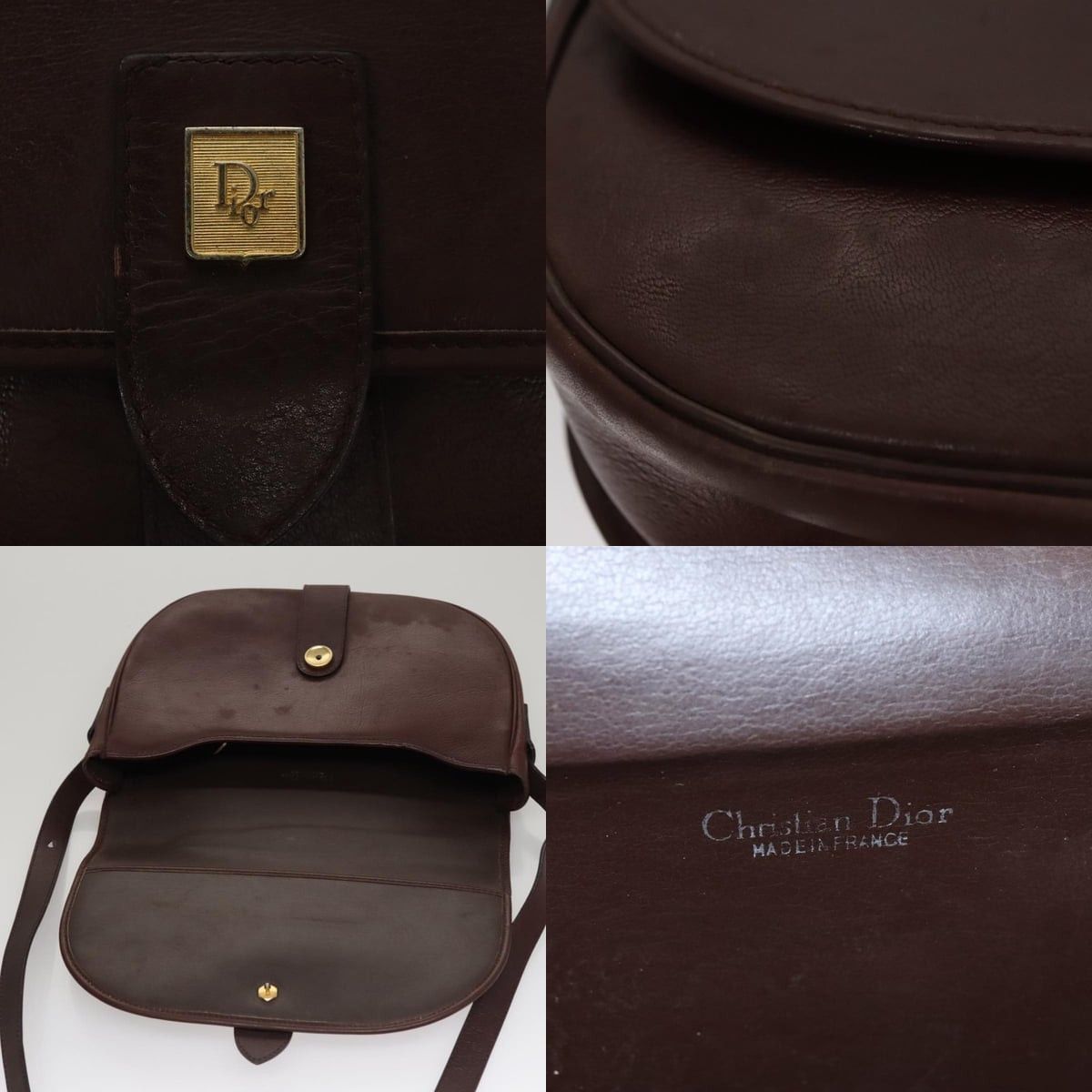 Dior DIOR Shoulder Bag Leather Bordeaux Gold Size ONE SIZE - 11 Thumbnail