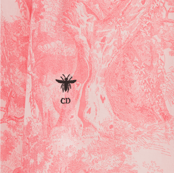 Dior o1w1db10925 341B54 Long Blouse in White/Candy Pink Size S / US 4 / IT 40 - 3 Thumbnail